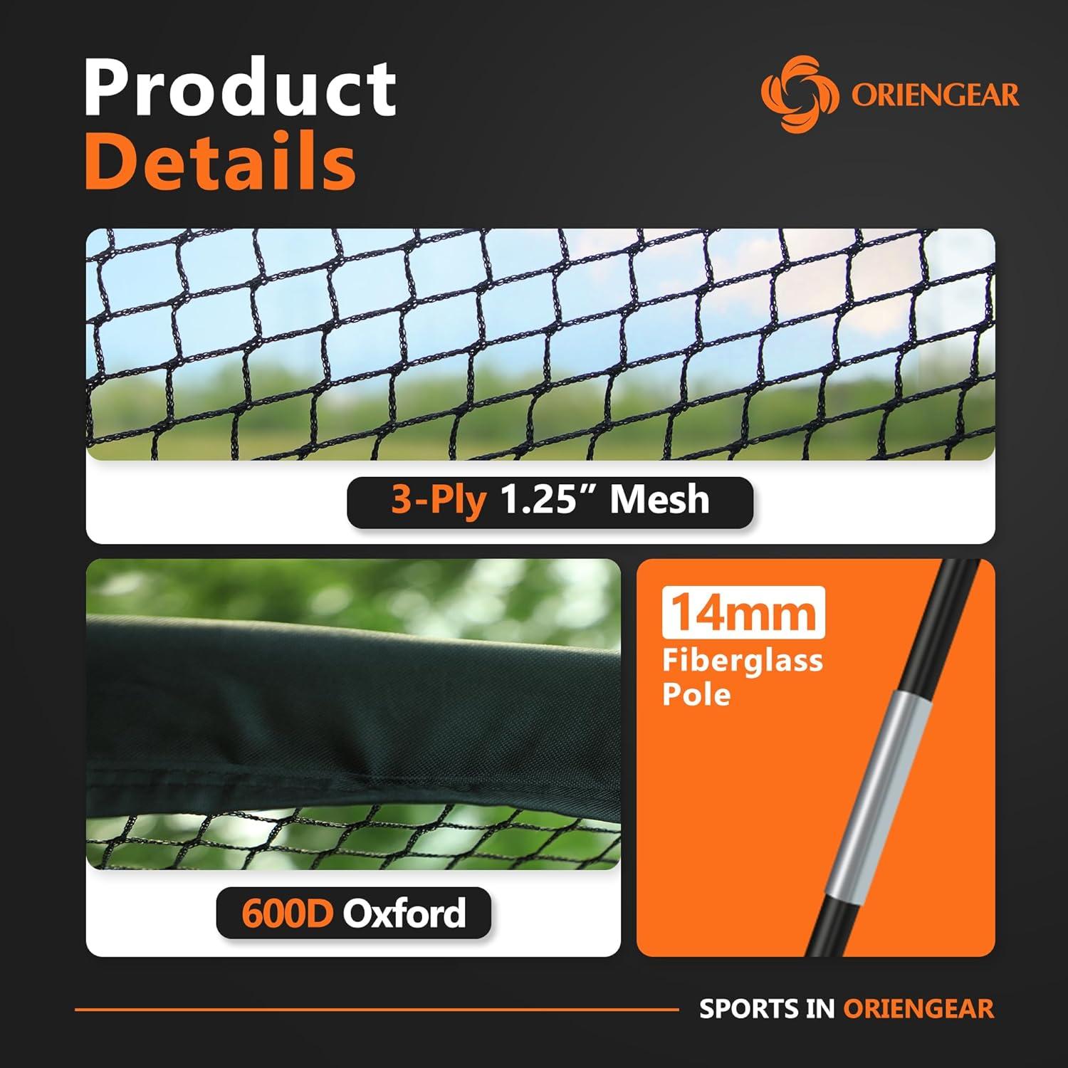 Cage de Bateo ORIENGEAR 13x13x9ft para Béisbol y Softbol