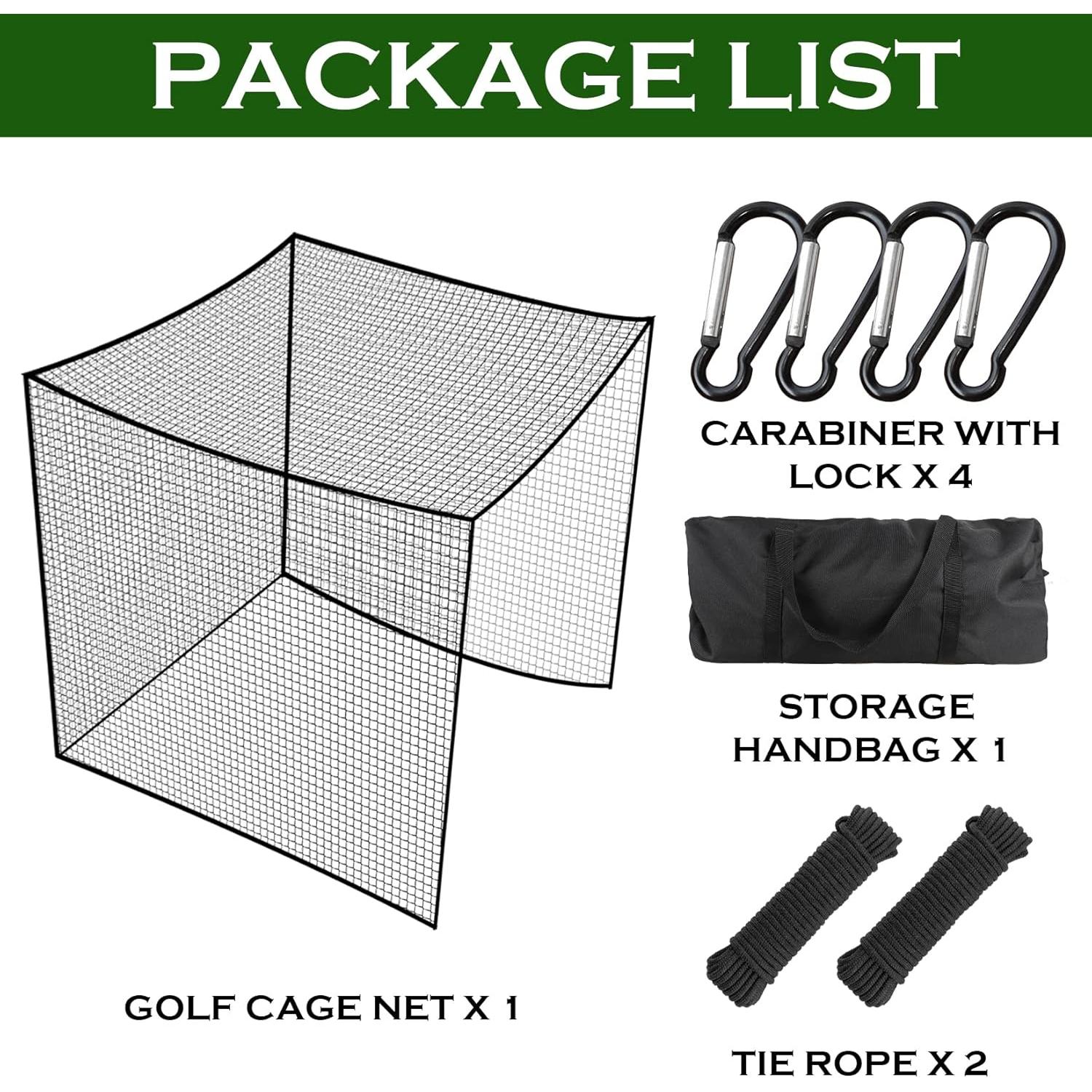 Red de Práctica de Golf ORIENGEAR 3x3m con Mosquetones
