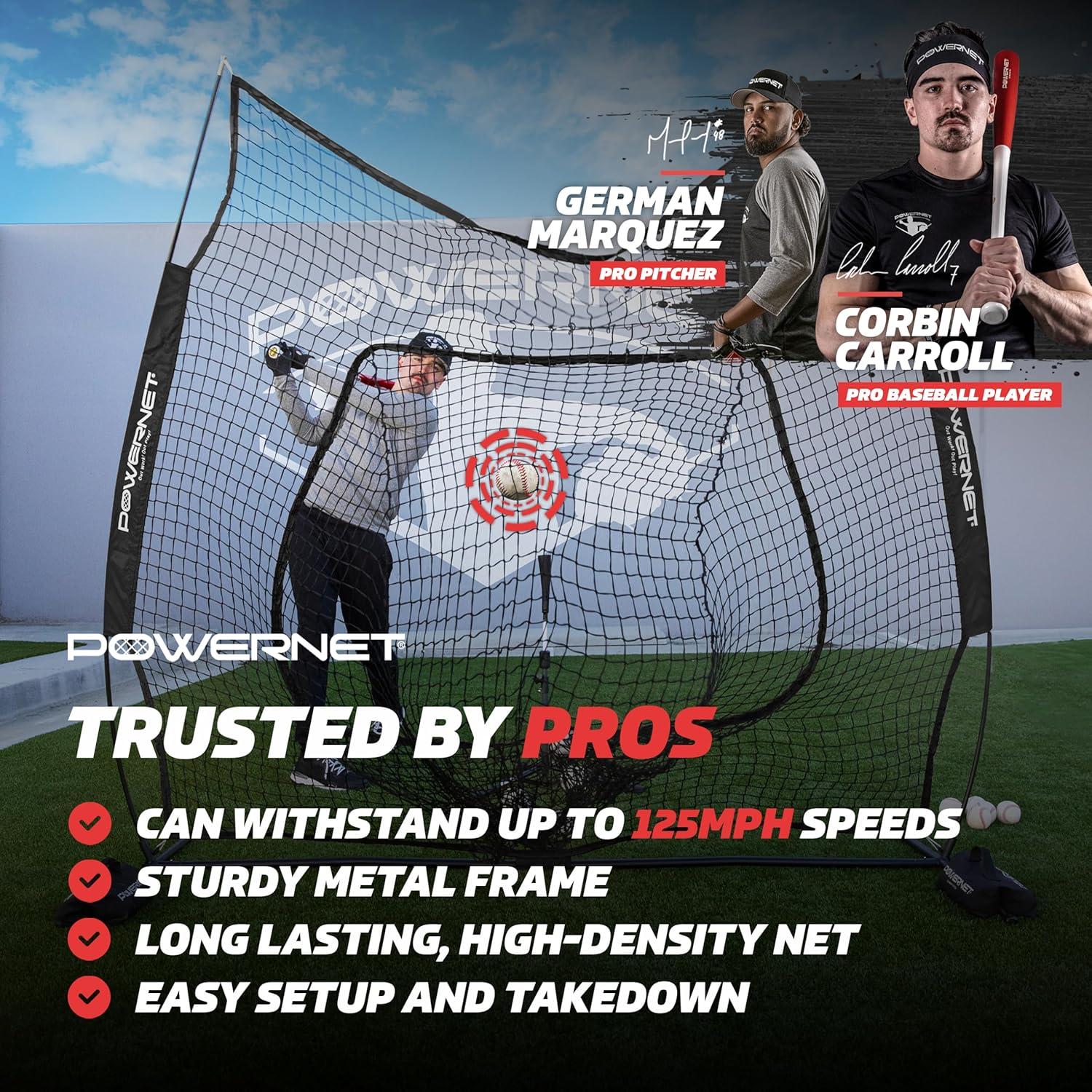 Red de Práctica de Béisbol PowerNet 7x7 con Accesorios