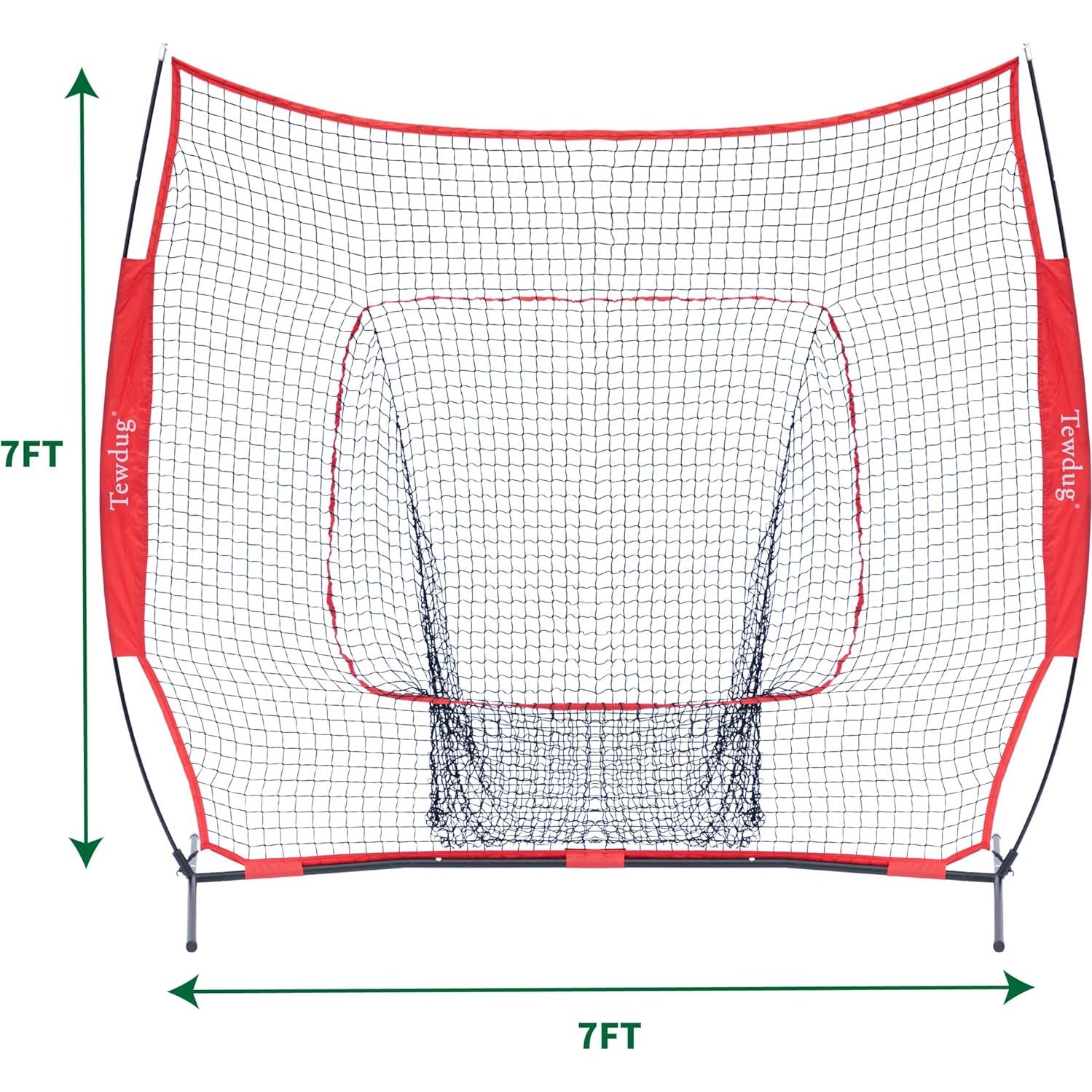 Red de Entrenamiento de Béisbol Tewdug 2.13x2.13m Portátil