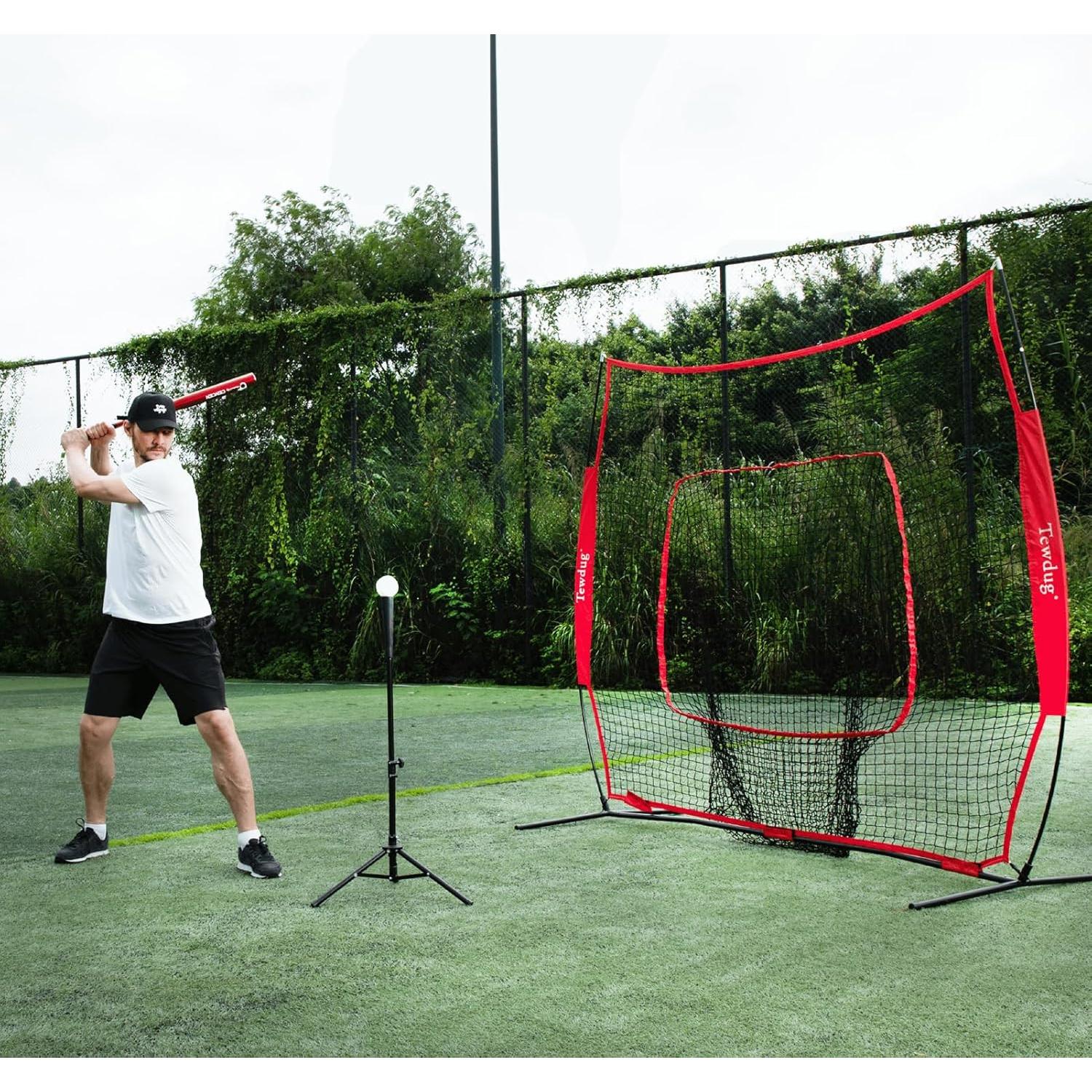 Red de Entrenamiento de Béisbol Tewdug 2.13x2.13m Portátil