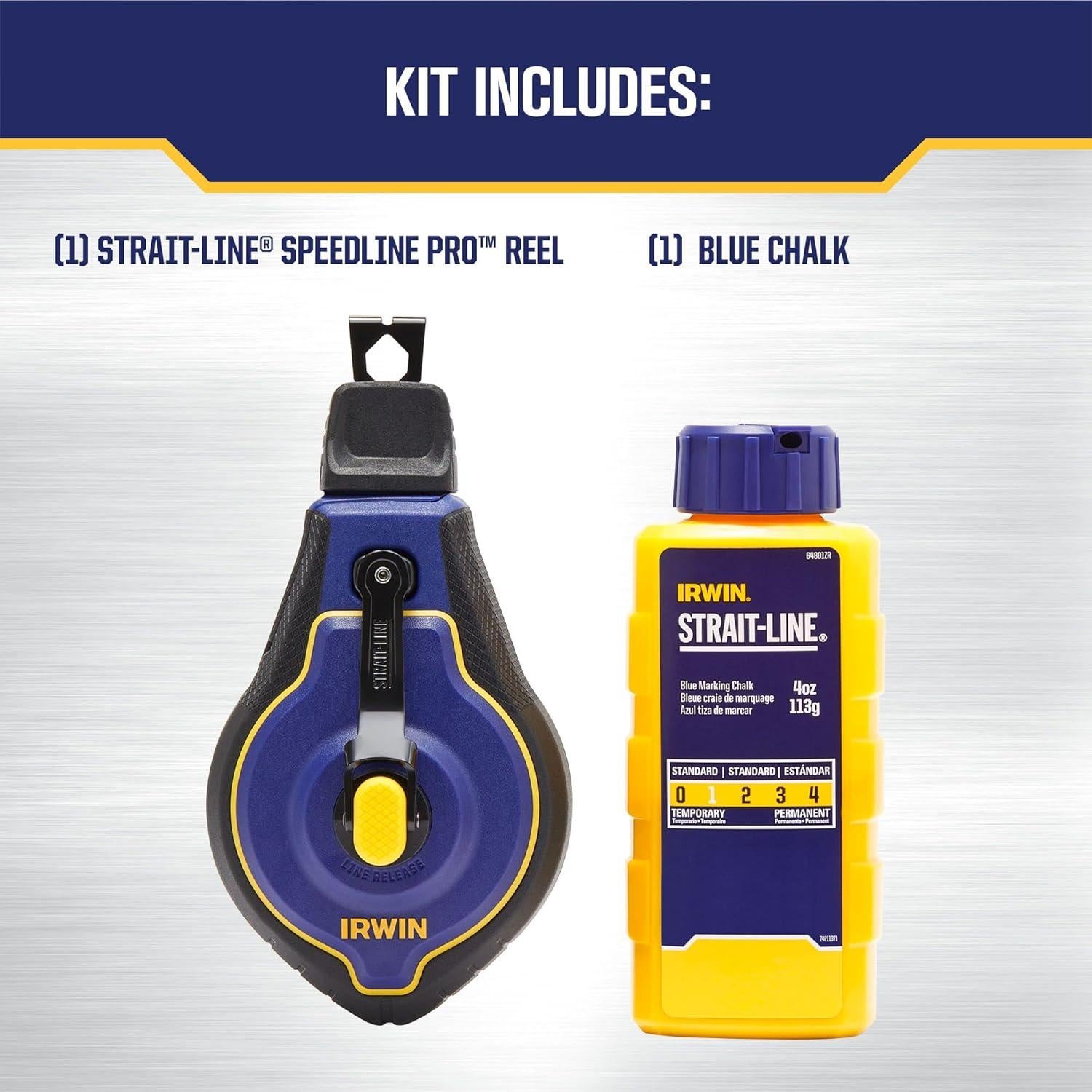 Carrete de Tiza IRWIN Speedline Pro 30.48 m Azul