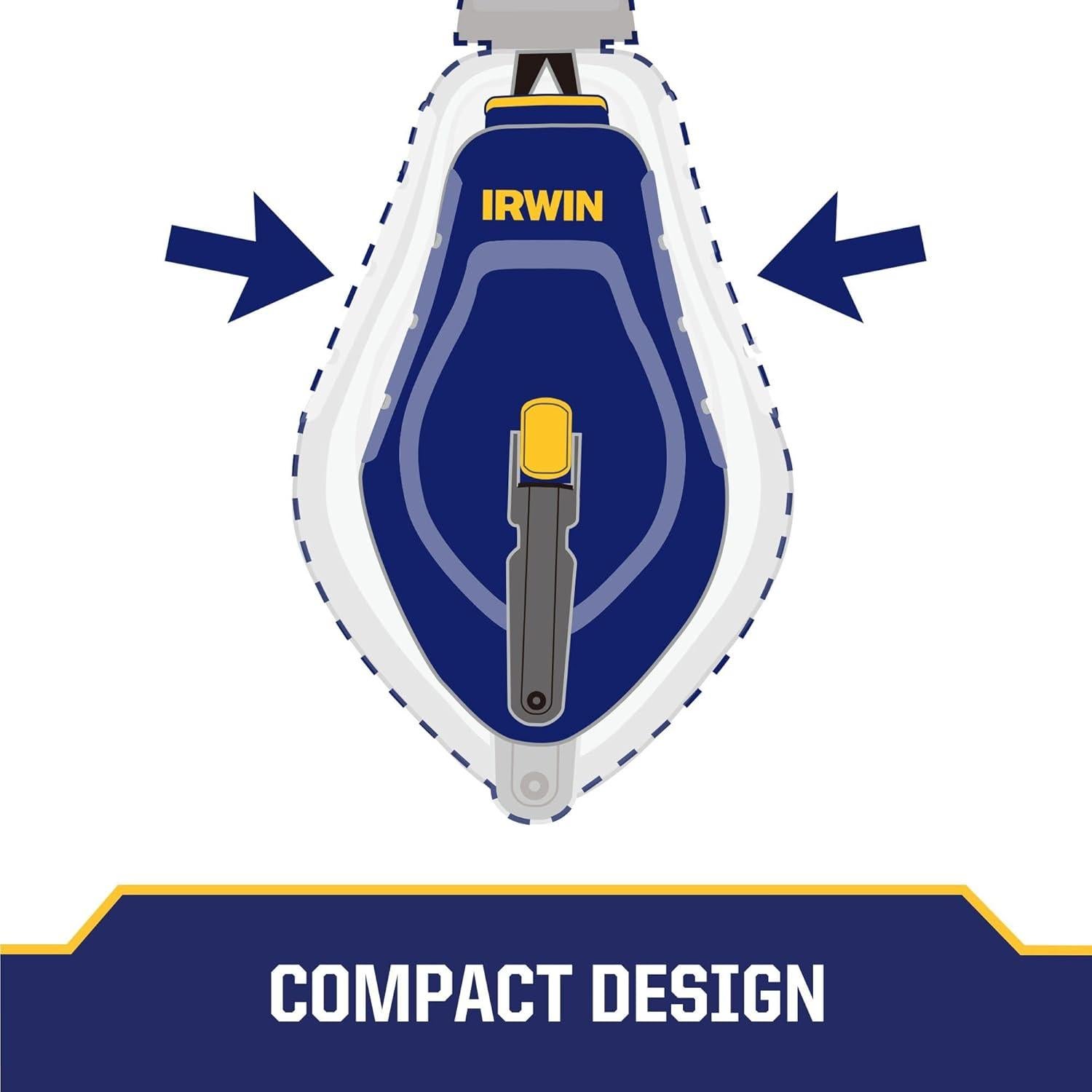 Reel de Tiza Compacto Irwin Strait-Line 9.14m Azul