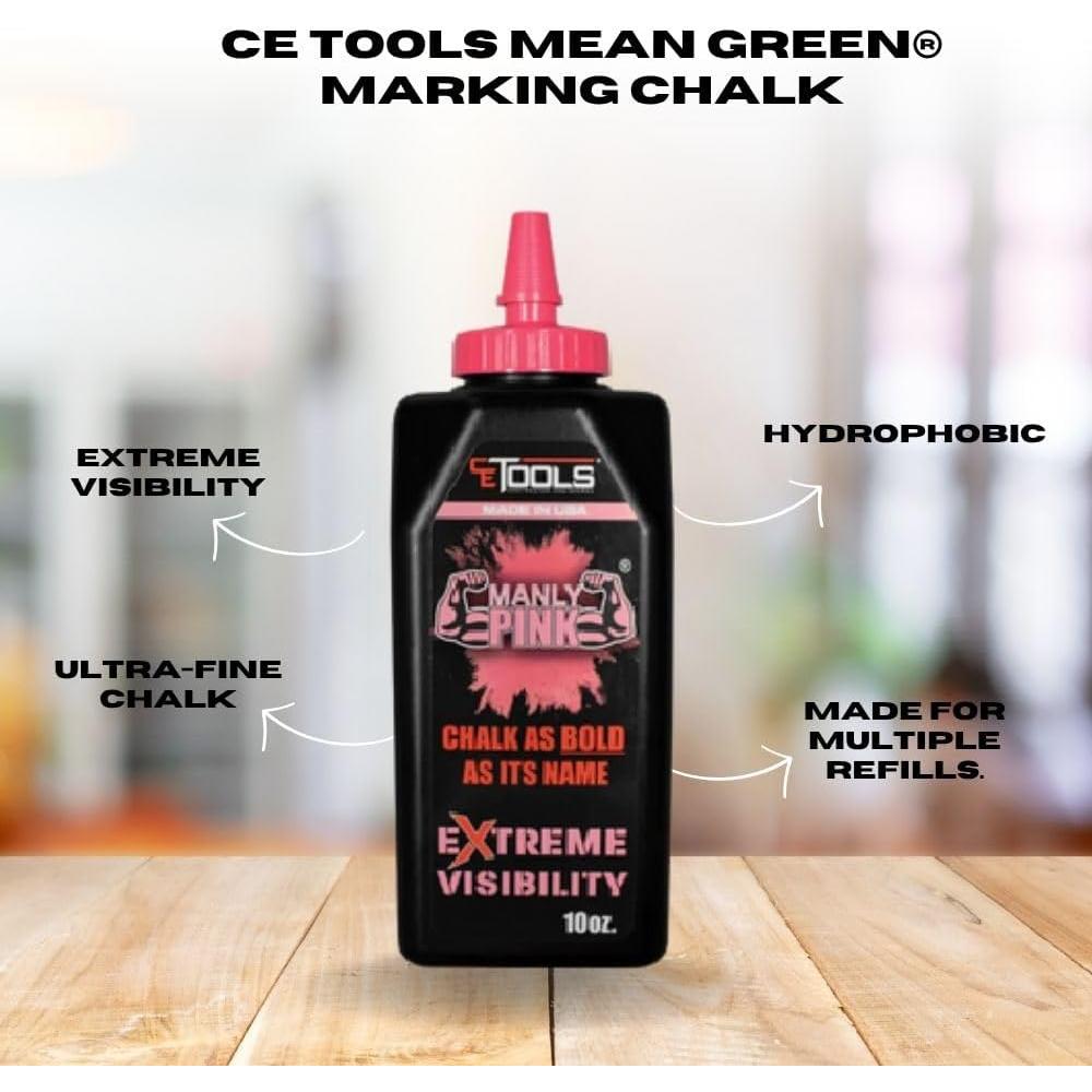 Combo Tiza de Marcado CE TOOLS 10oz Rosa y Verde Hidrofóbica