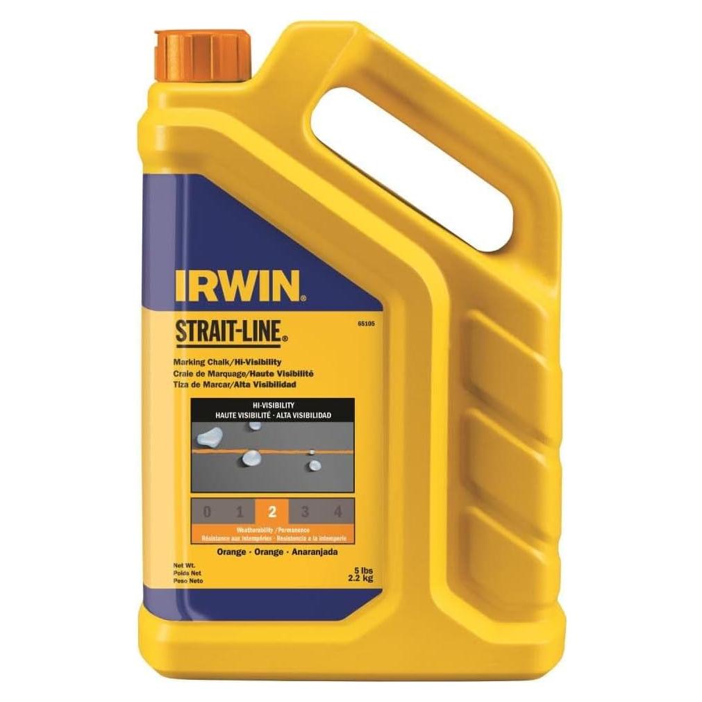 Tiza Fluorescente Naranja Irwin 5 lb Resistente a Intemperie