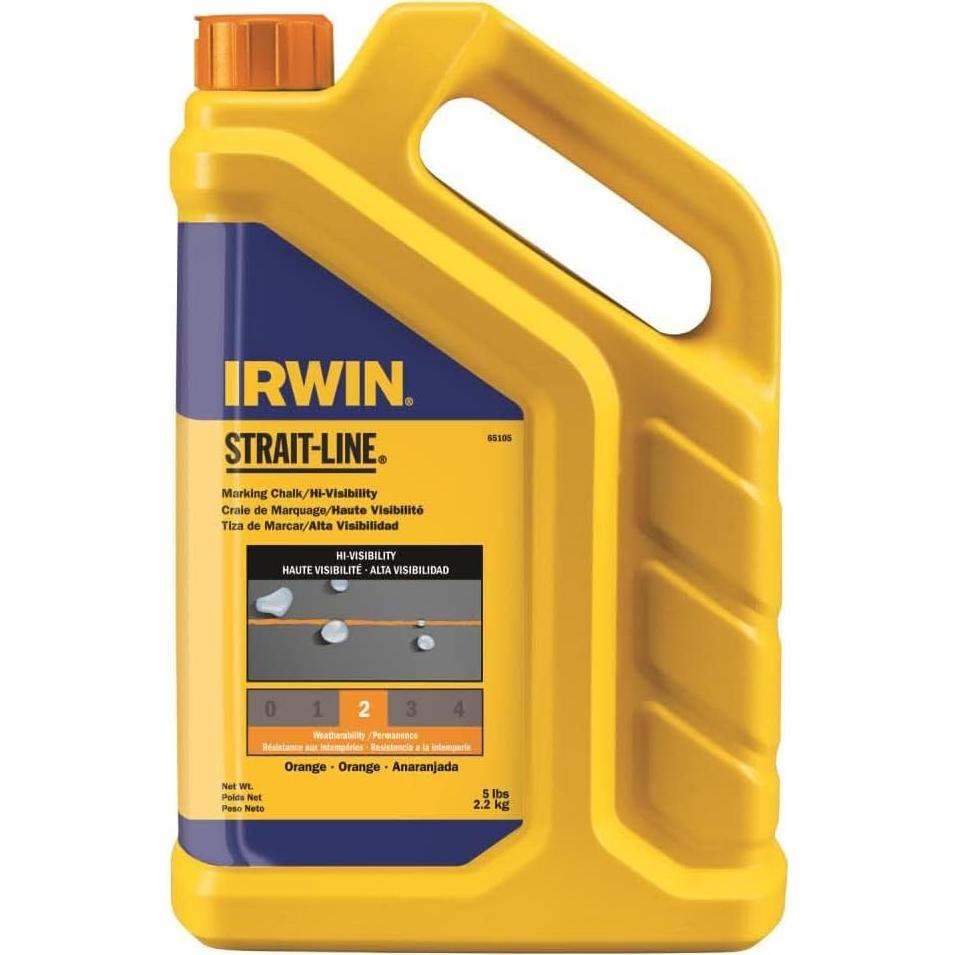 Tiza Fluorescente Naranja Irwin 5 lb Resistente a Intemperie