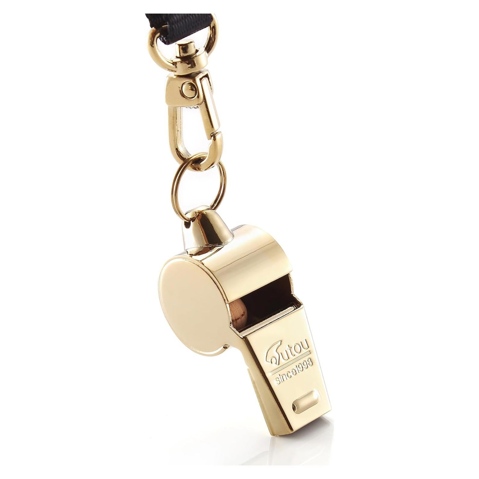 Silbato de Entrenador HUTOU L4820CTJ de Latón con Cordón