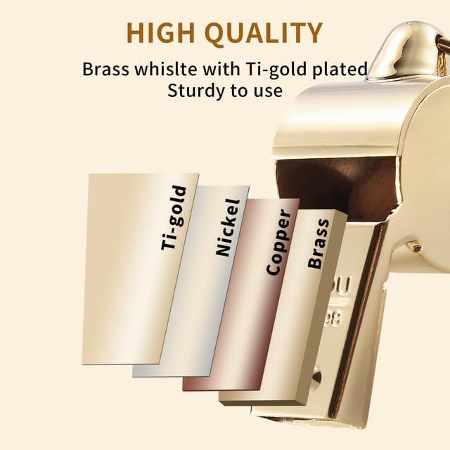 Silbato de Entrenador HUTOU L4820CTJ de Latón con Cordón