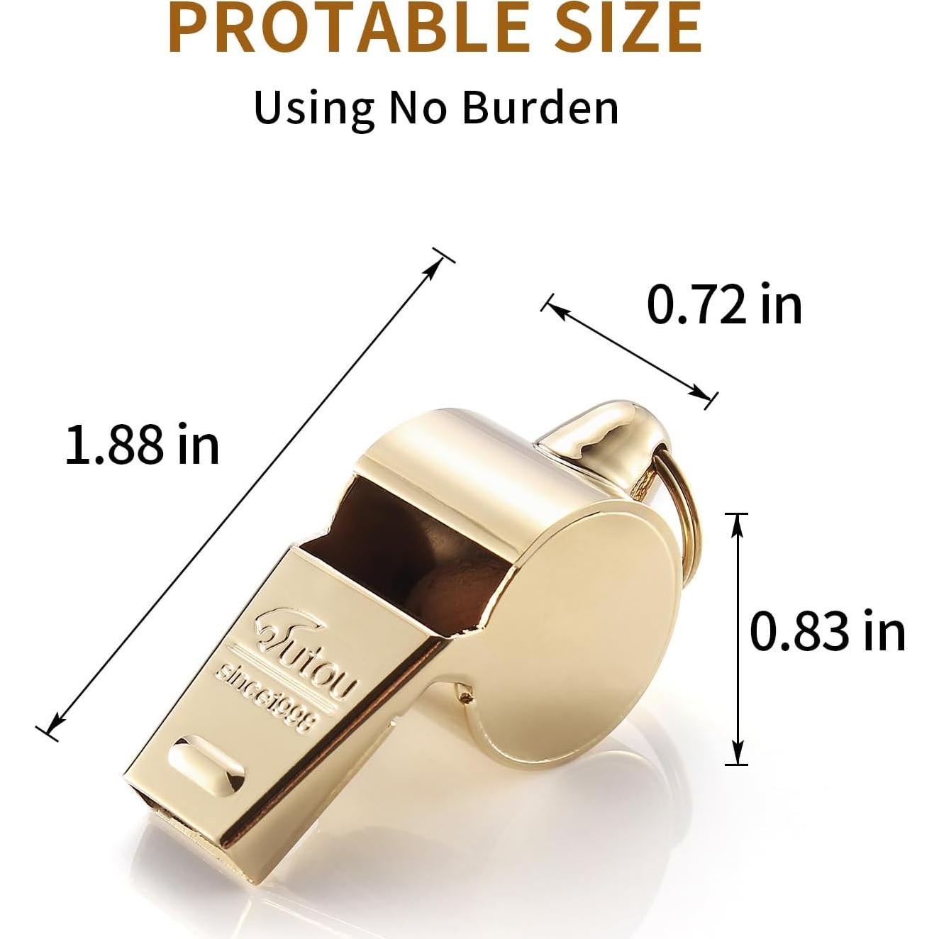Silbato de Entrenador HUTOU L4820CTJ de Latón con Cordón