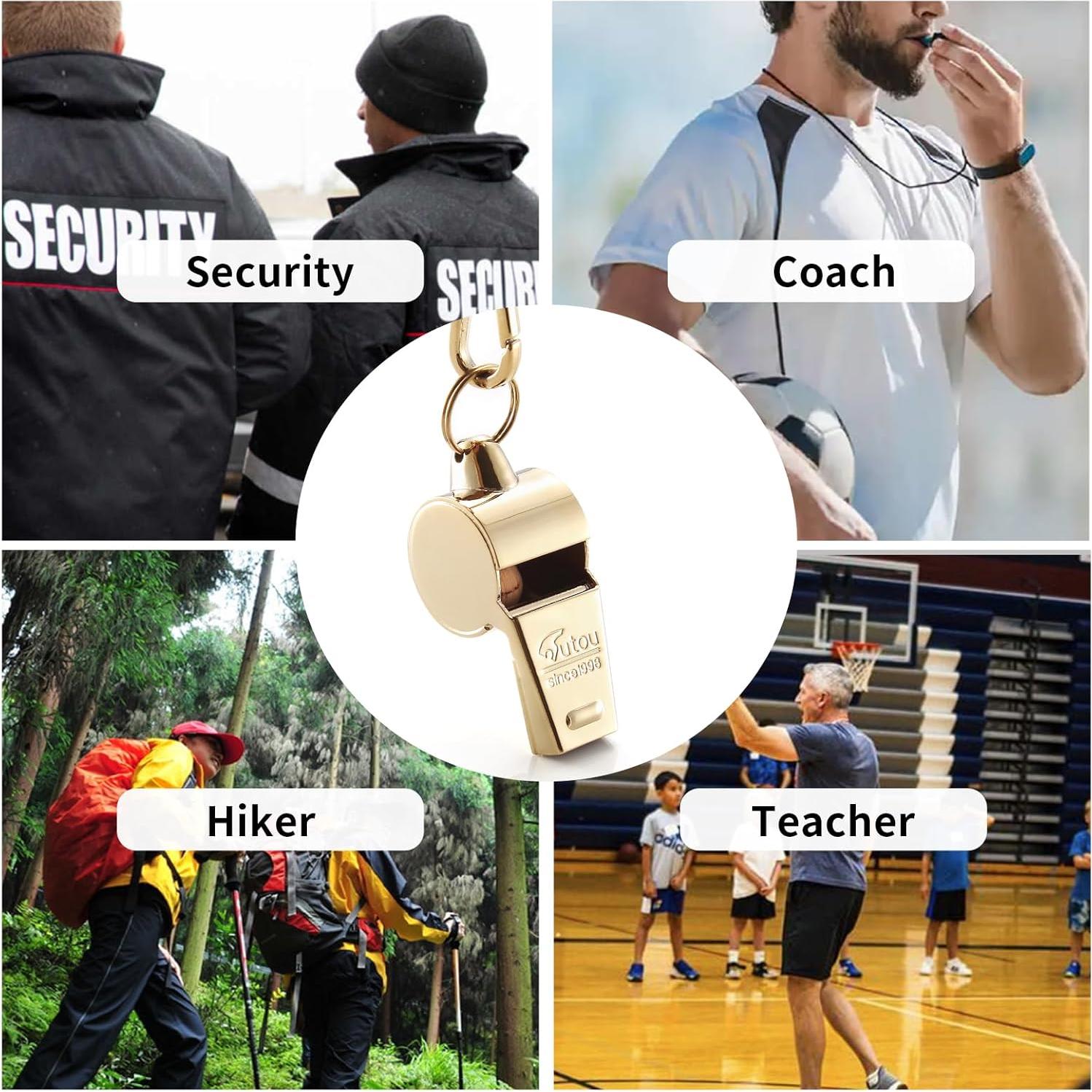 Silbato de Entrenador HUTOU L4820CTJ de Latón con Cordón