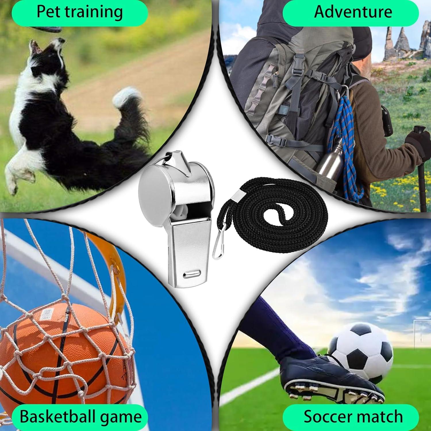 Silbato de Metal BENACES con Cordón - Paquete de 6 Unidades