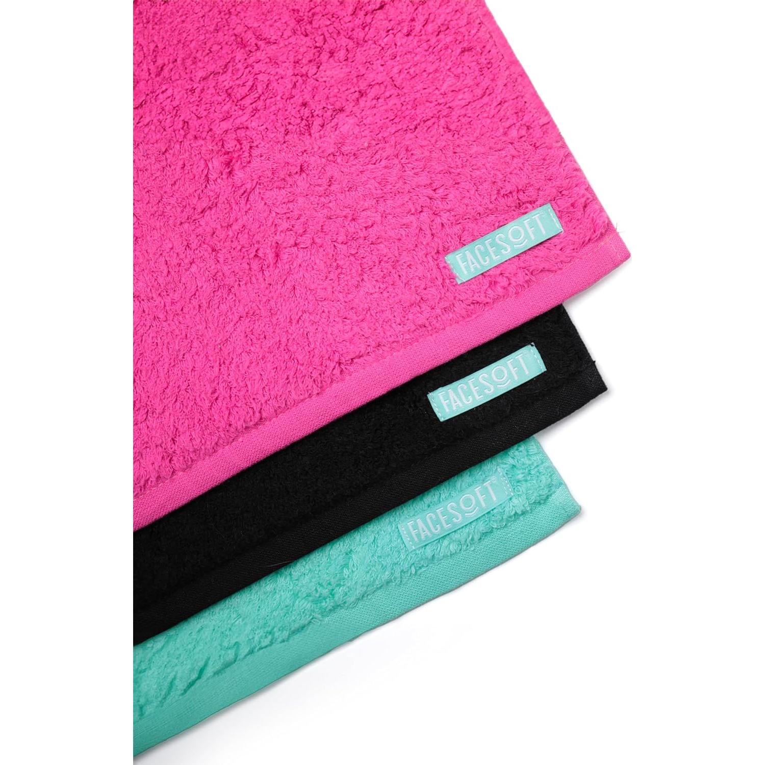 Toallas de Gimnasio Ecológicas FACESOFT 3 Piezas Algodón 100%