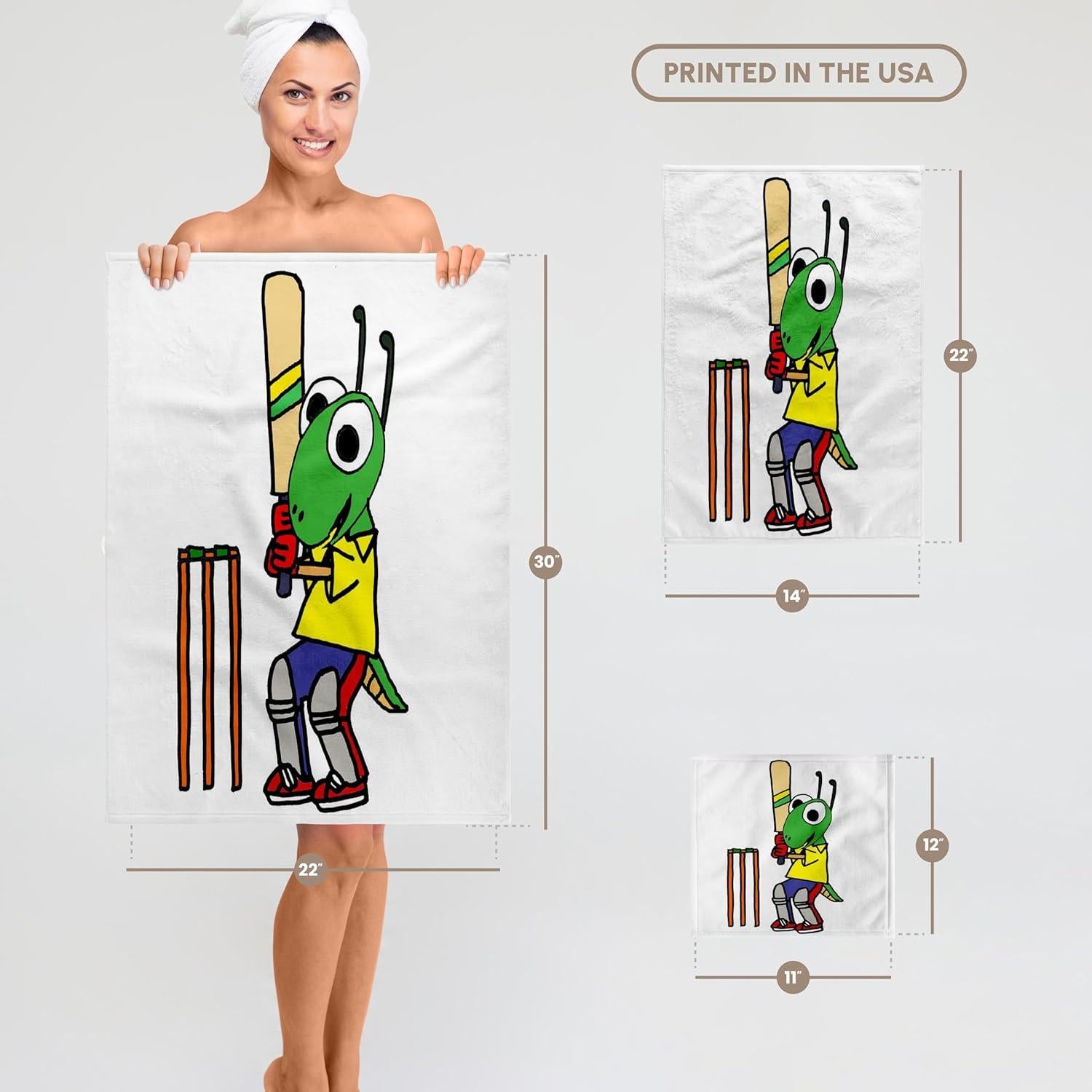 Toalla de Baño de Mano 3dRose 55.88x76.2 cm Cricket