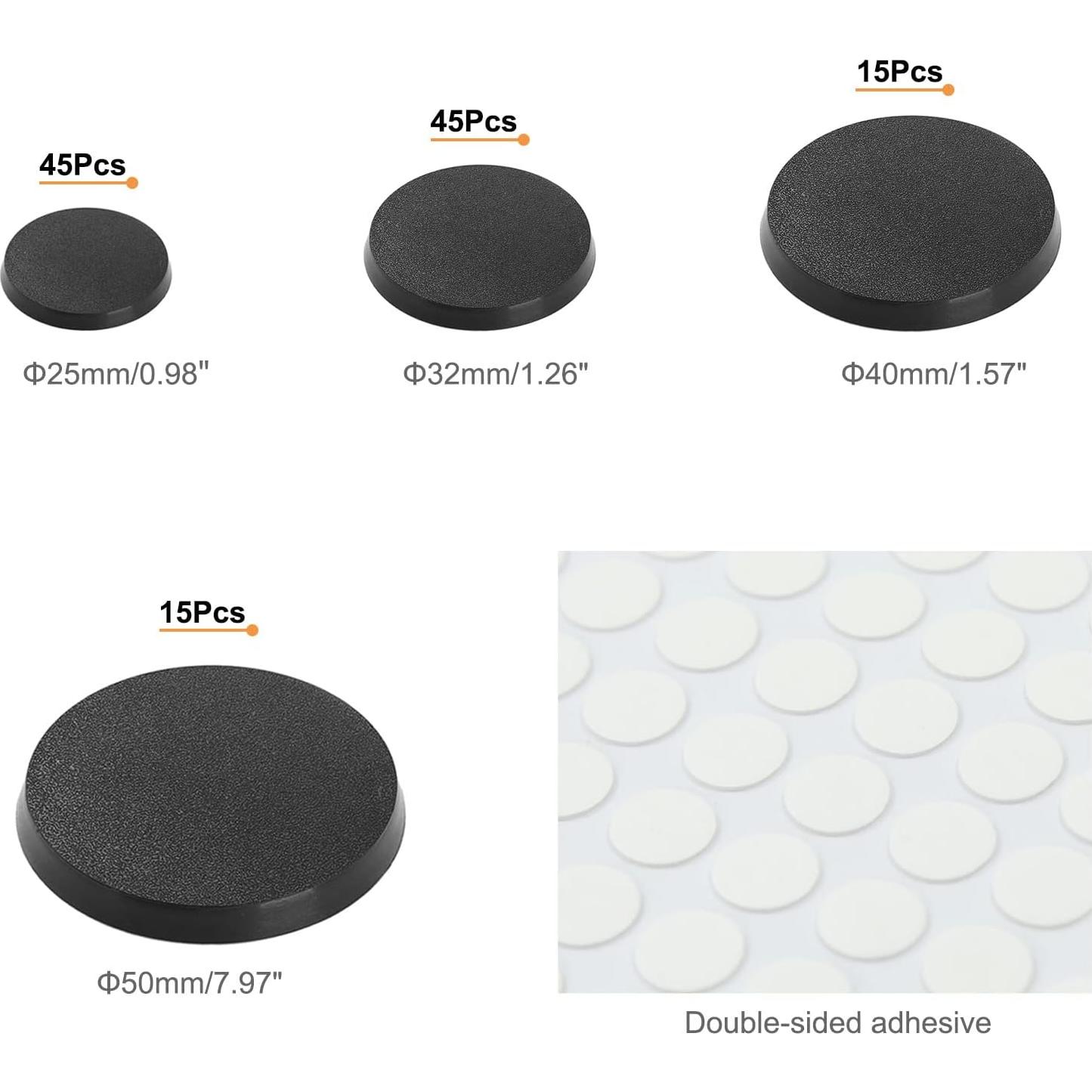 Bases Redondas 120pcs EVEMODEL 25mm 32mm 40mm 50mm
