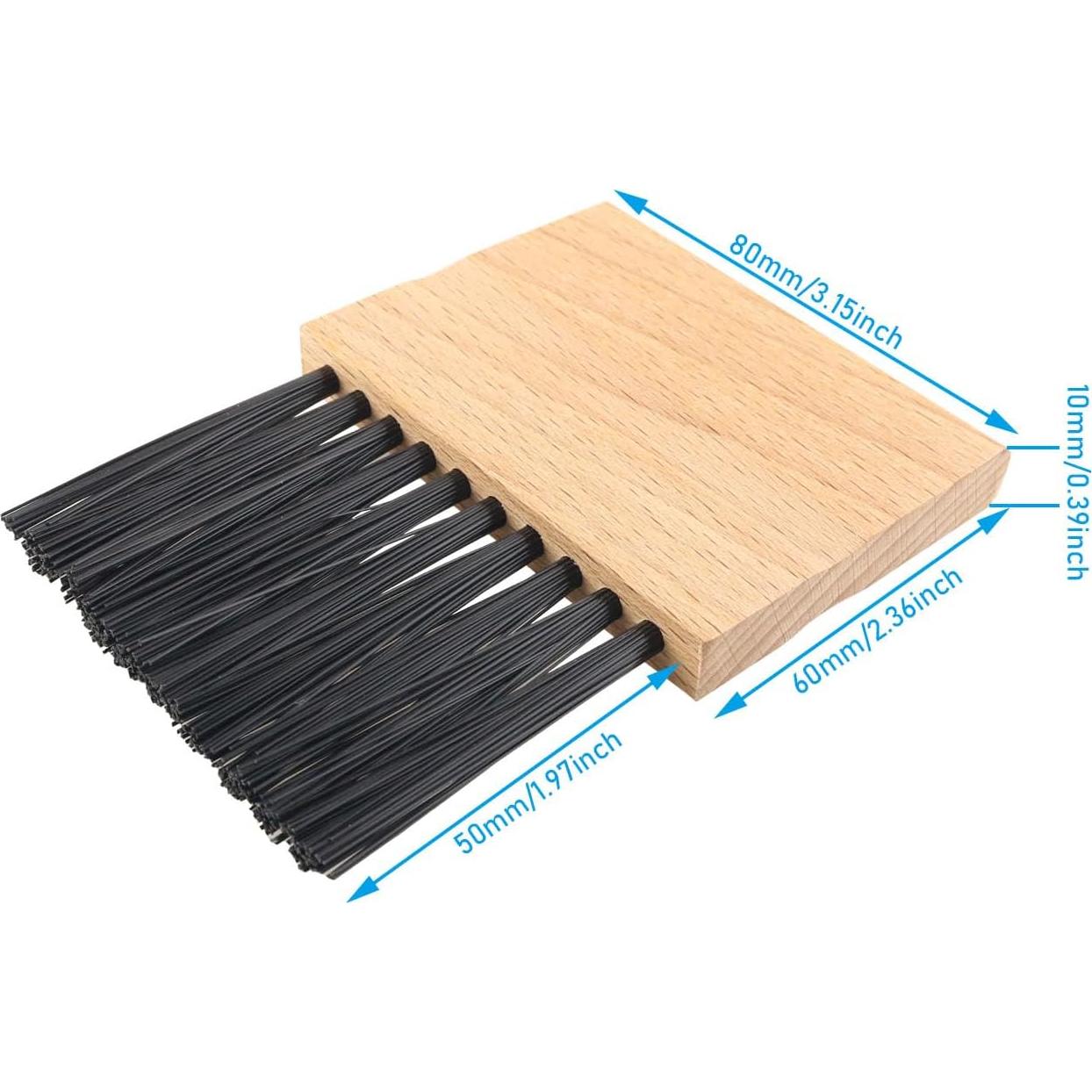 2 Cepillos de Árbitro WHYHKJ con Mango de Madera 11x8 cm