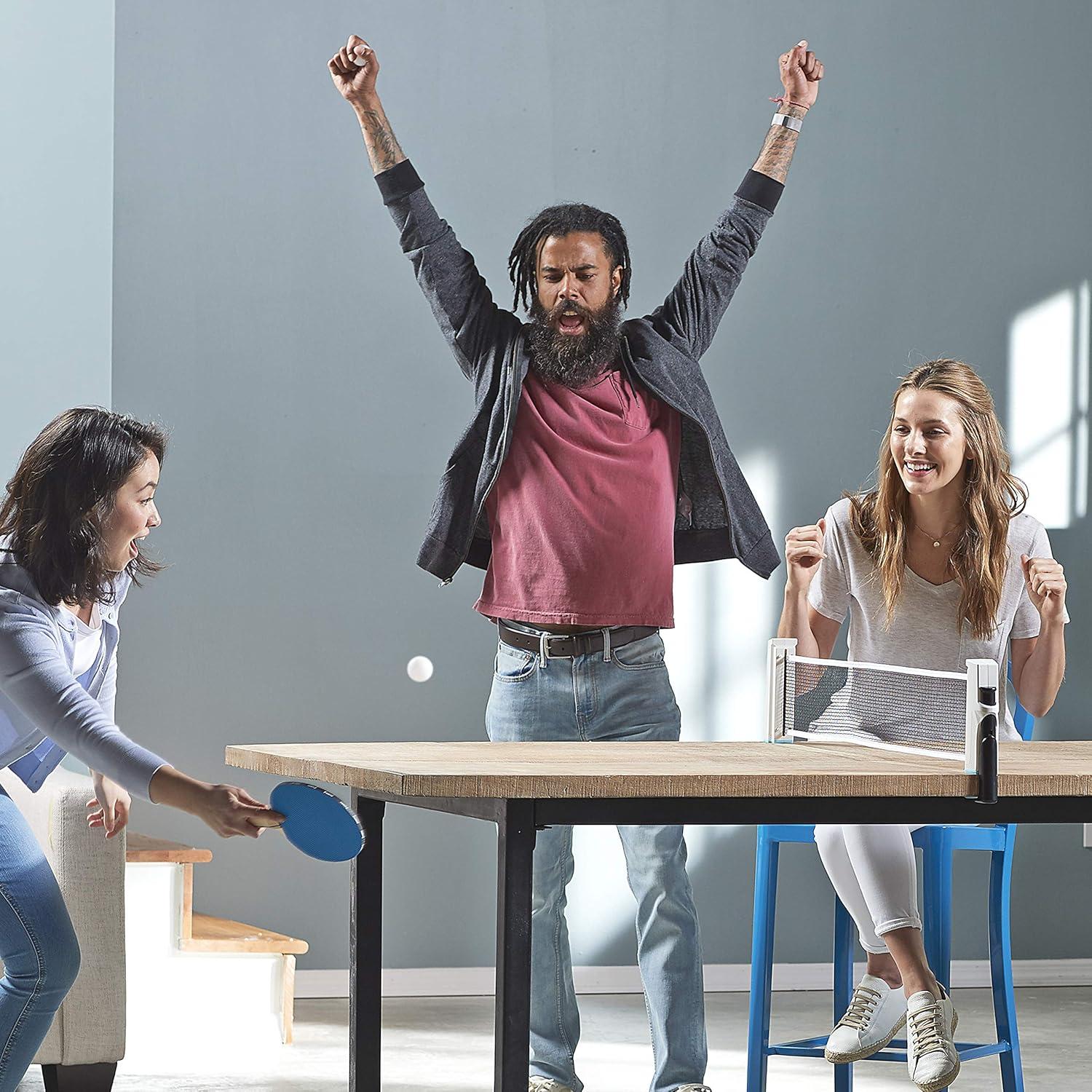 Conjunto de Ping Pong Portátil Franklin Sports - Incluye 2 Palas y Red