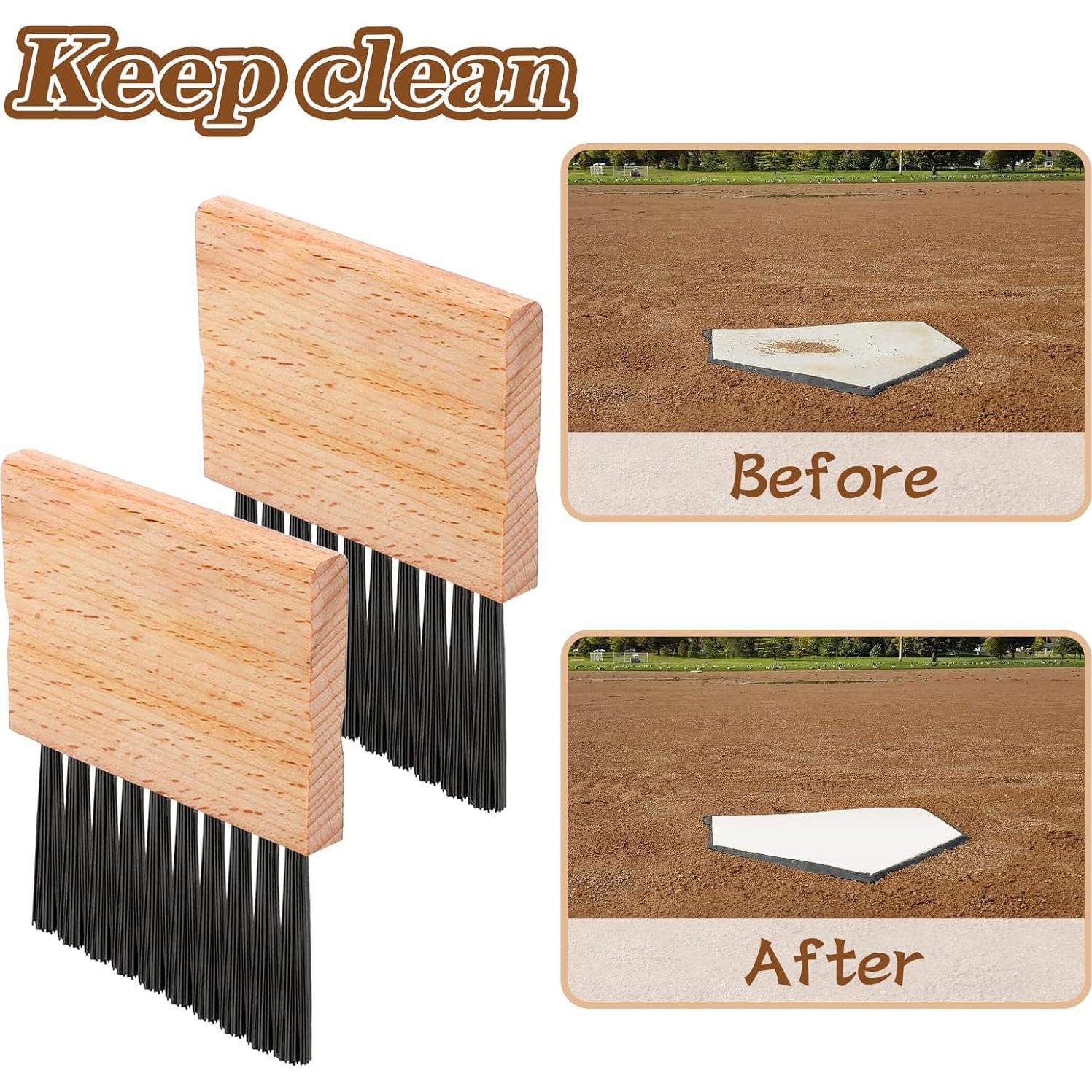 Cepillo de Placa de Béisbol SUBANG - 3 Piezas con Mango de Madera