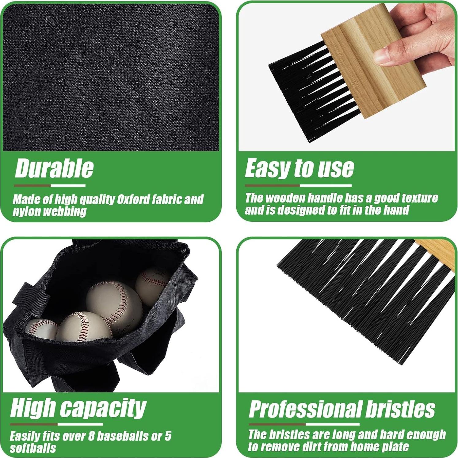 Kit de Árbitro de Béisbol Dunzy 3 Piezas con Bolsa y Cepillo