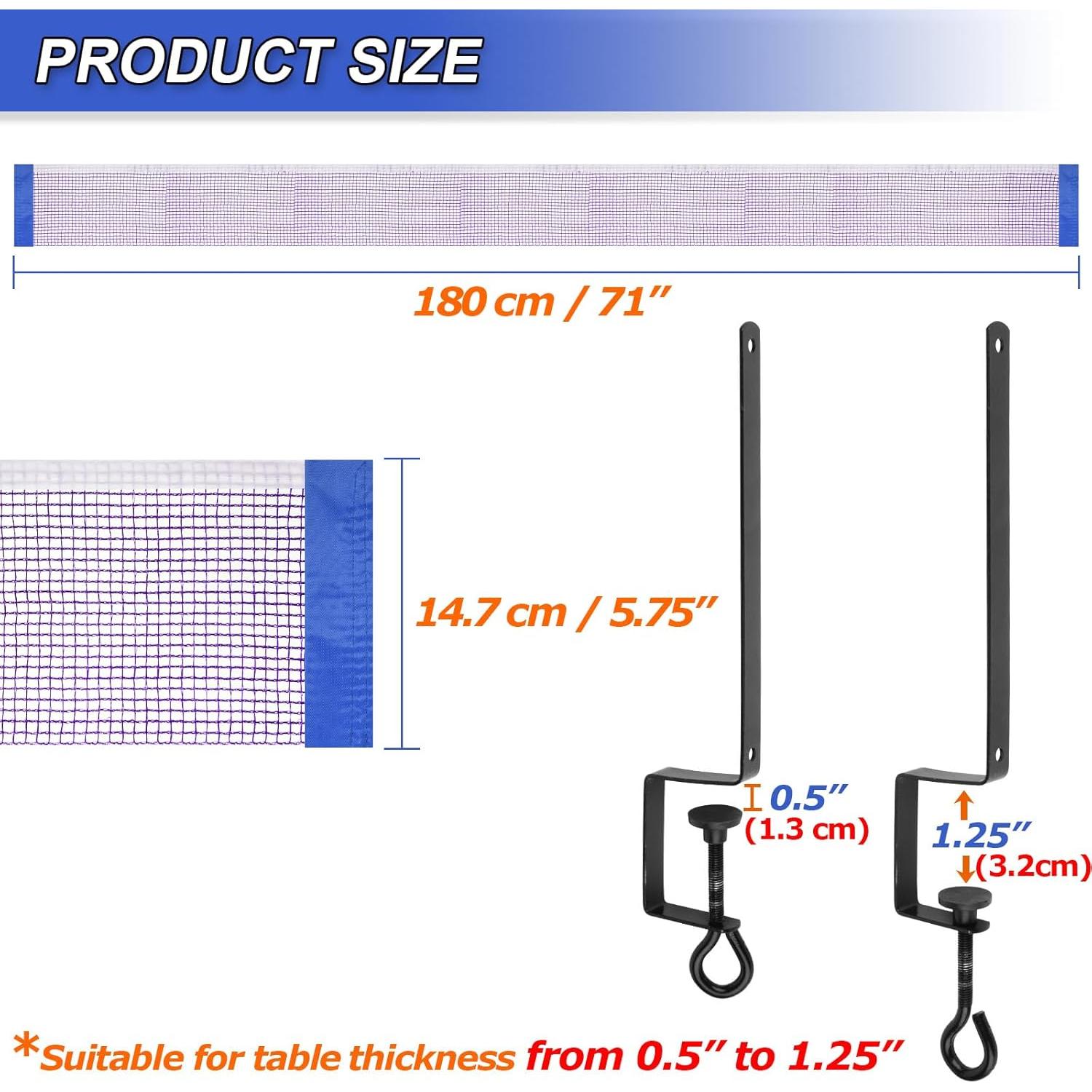 Red de Tenis de Mesa Cosmos 182.88 cm con Soporte Ajustable
