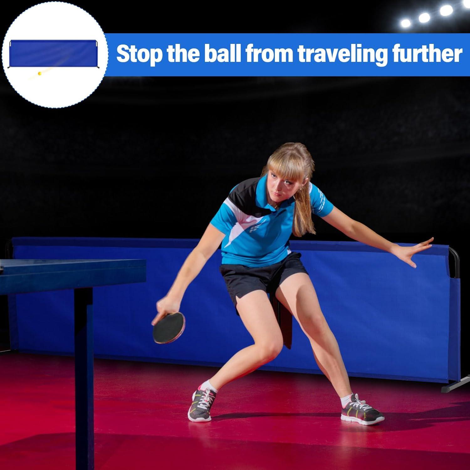 Barrera de Tenis de Mesa VercanMonth 233.7x70 cm 2 Pcs Azul