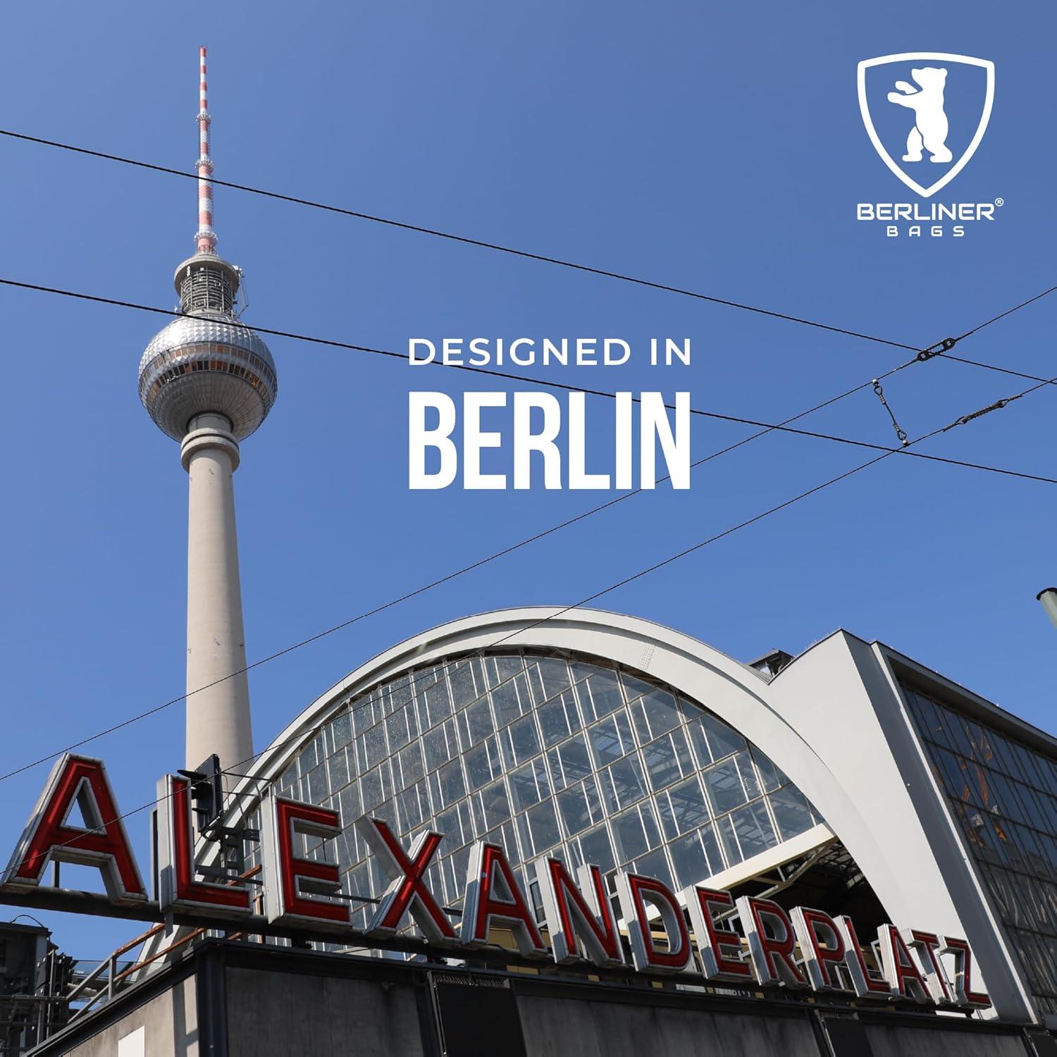 Bolso Tote de Cuero Genuino Berliner Bags Sevilla 40x35cm