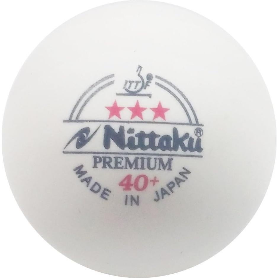 Bolas de Tenis de Mesa NITTAKU 3-Star Premium 40mm - 12 Unidades