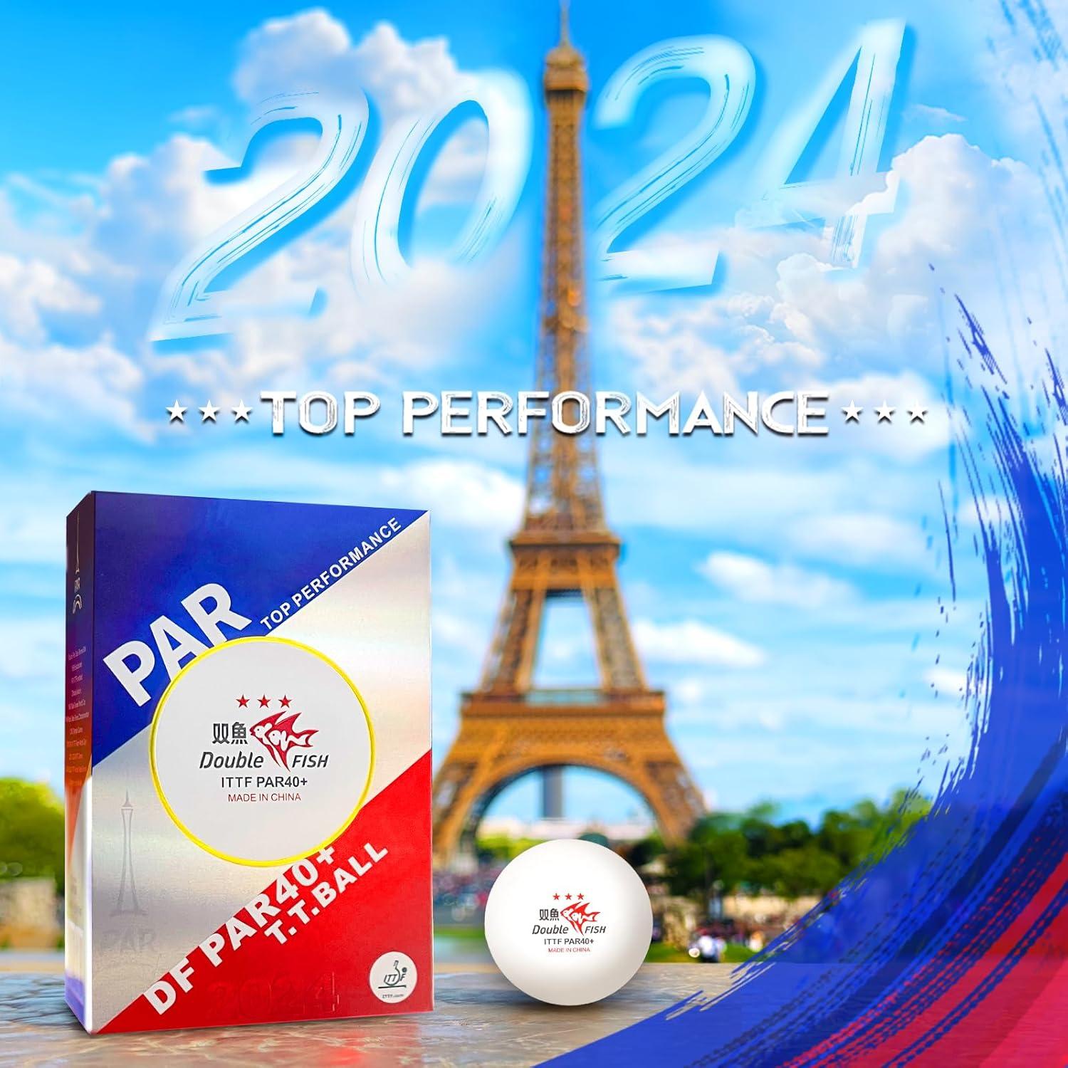 Bolas de Tenis de Mesa 3 Estrellas DOUBLE FISH 40mm - 6 Pcs