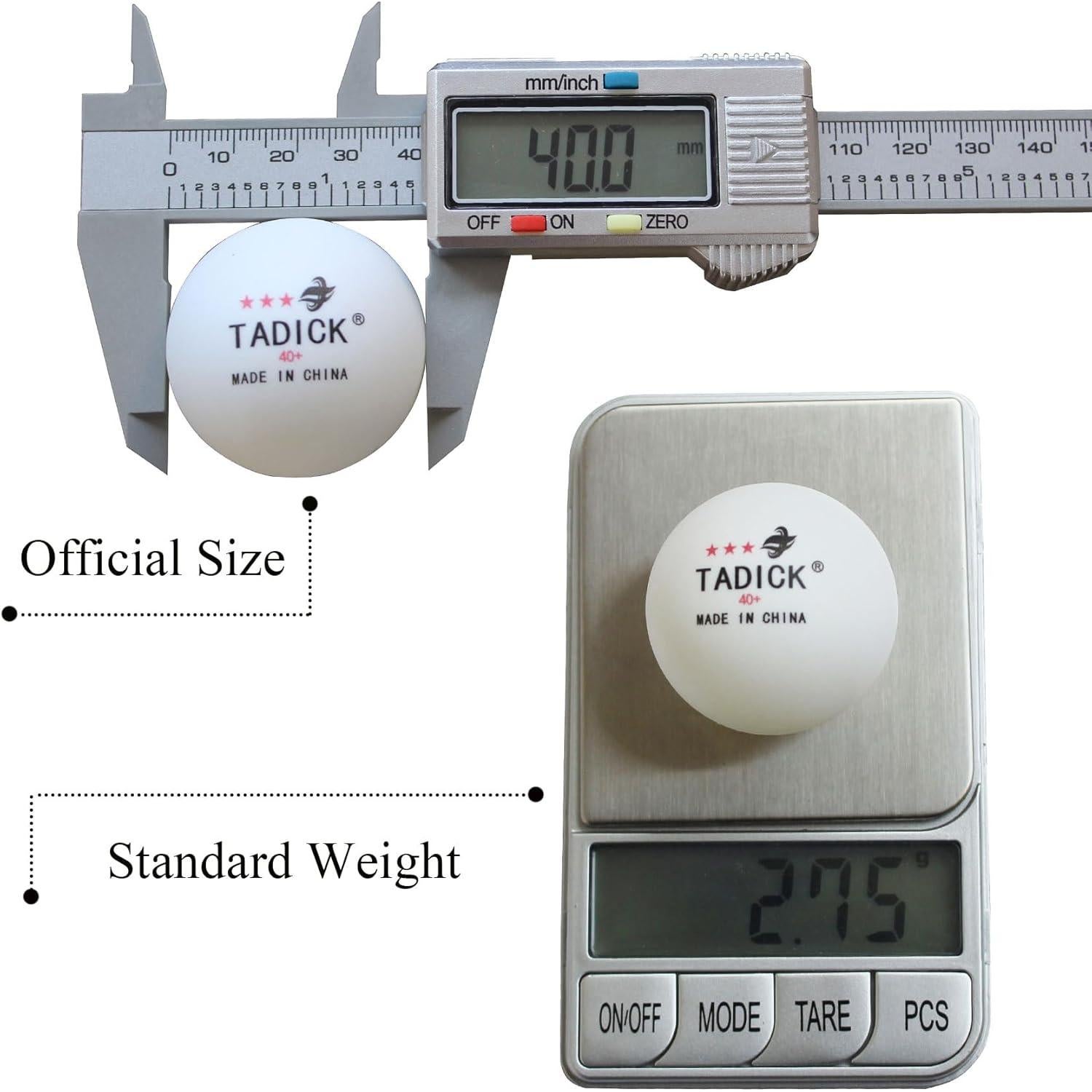 Paquete de 140 Pelotas de Ping Pong TADICK 40mm Entrenamiento