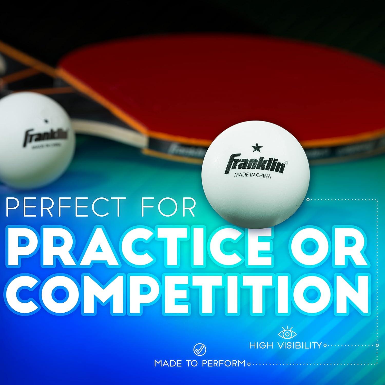 Pelotas de Tenis de Mesa Franklin Sports 38mm - Paquete de 6