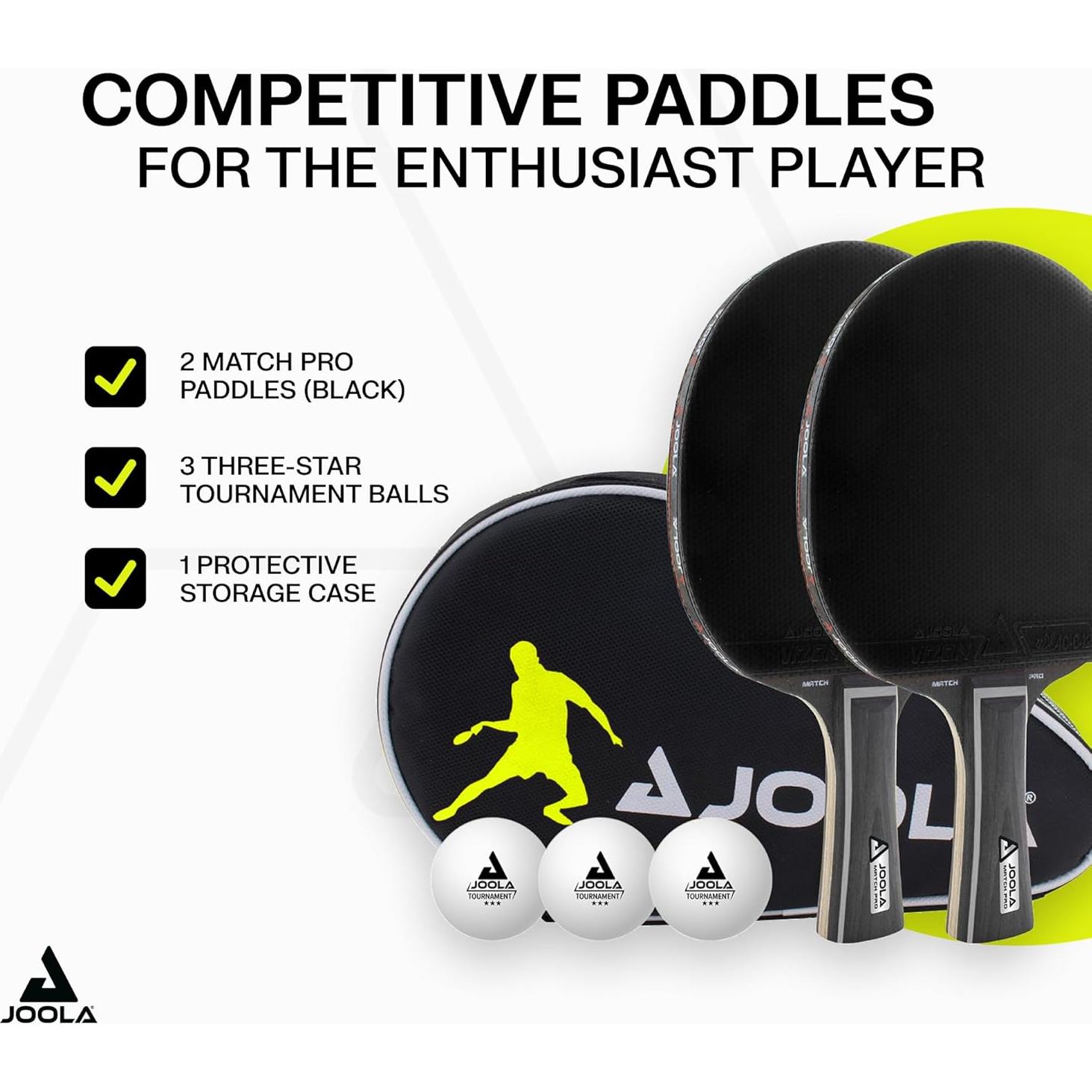 Juego de Palas de Tenis de Mesa JOOLA Duo Pro - 2 Palas, 3 Pelotas