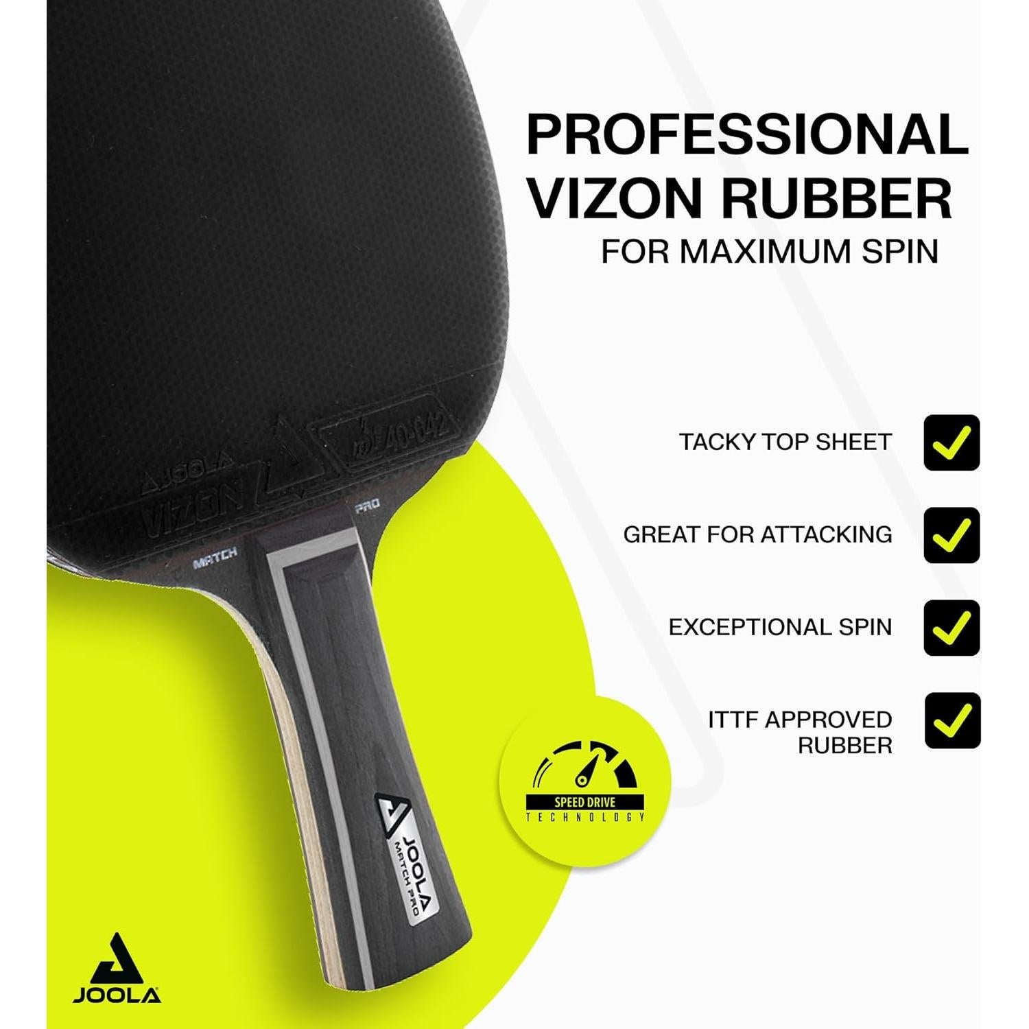 Juego de Palas de Tenis de Mesa JOOLA Duo Pro - 2 Palas, 3 Pelotas