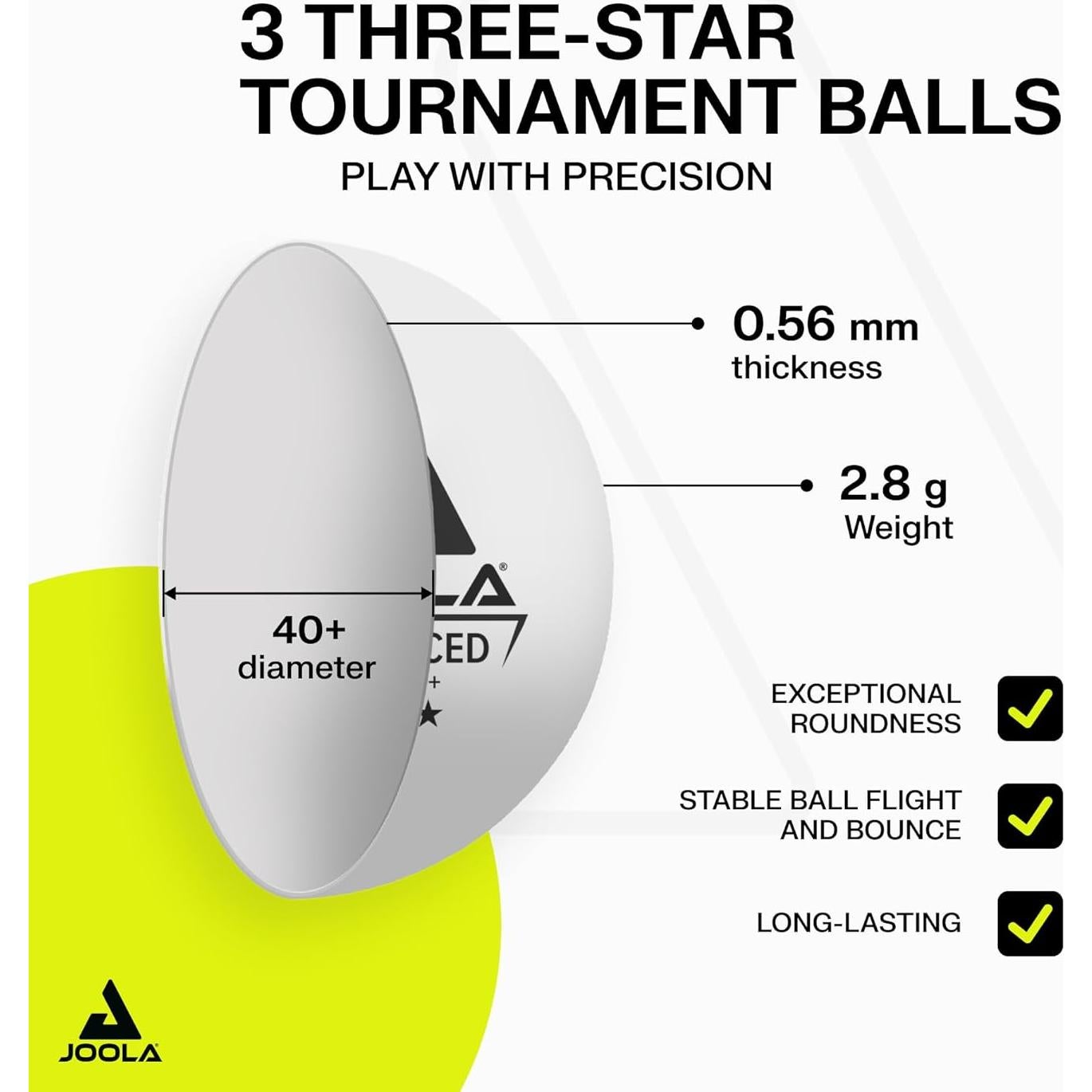 Juego de Palas de Tenis de Mesa JOOLA Duo Pro - 2 Palas, 3 Pelotas
