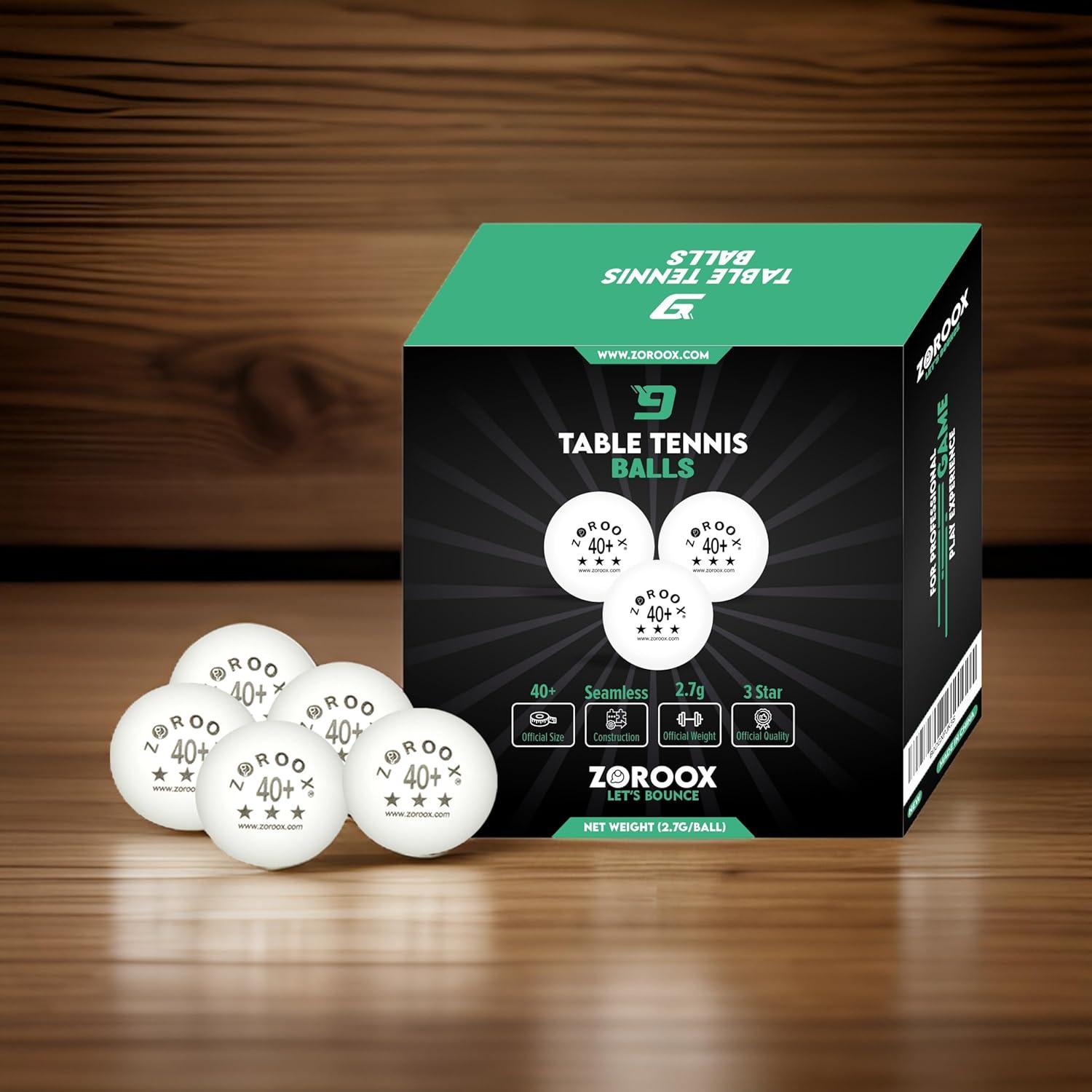 Pelotas de Tenis de Mesa ZOROOX 40mm - Paquete de 9 Blancas