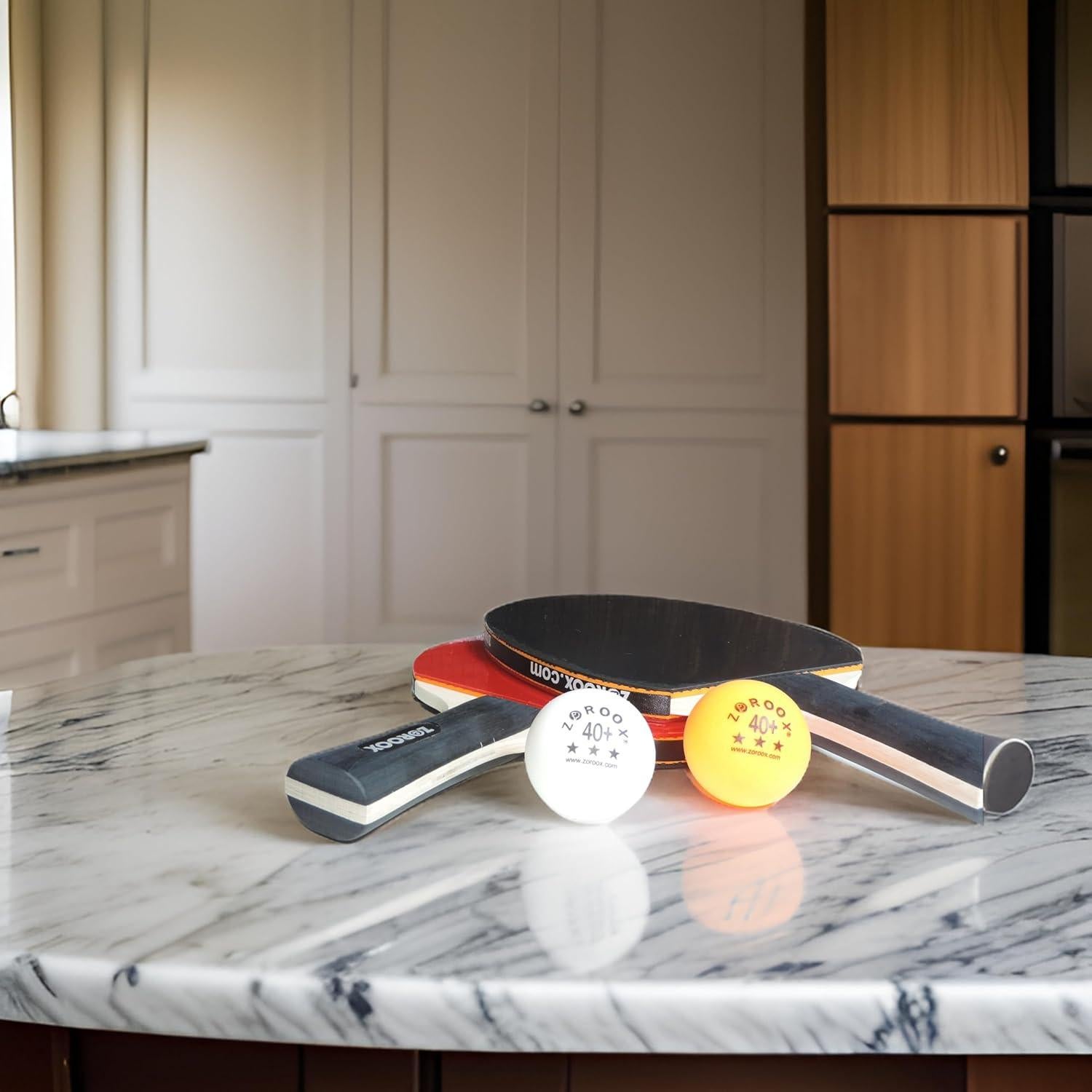 Pelotas de Tenis de Mesa ZOROOX 40mm - Paquete de 9 Blancas