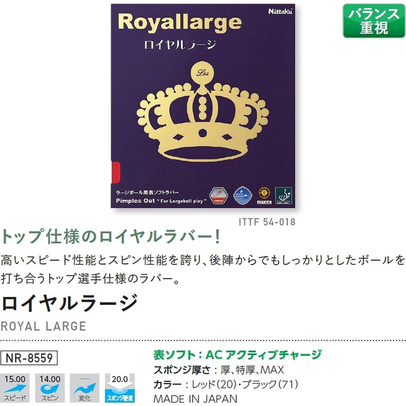 Goma de Tenis de Mesa Nittaku NR-8559 Roja Extra Gruesa