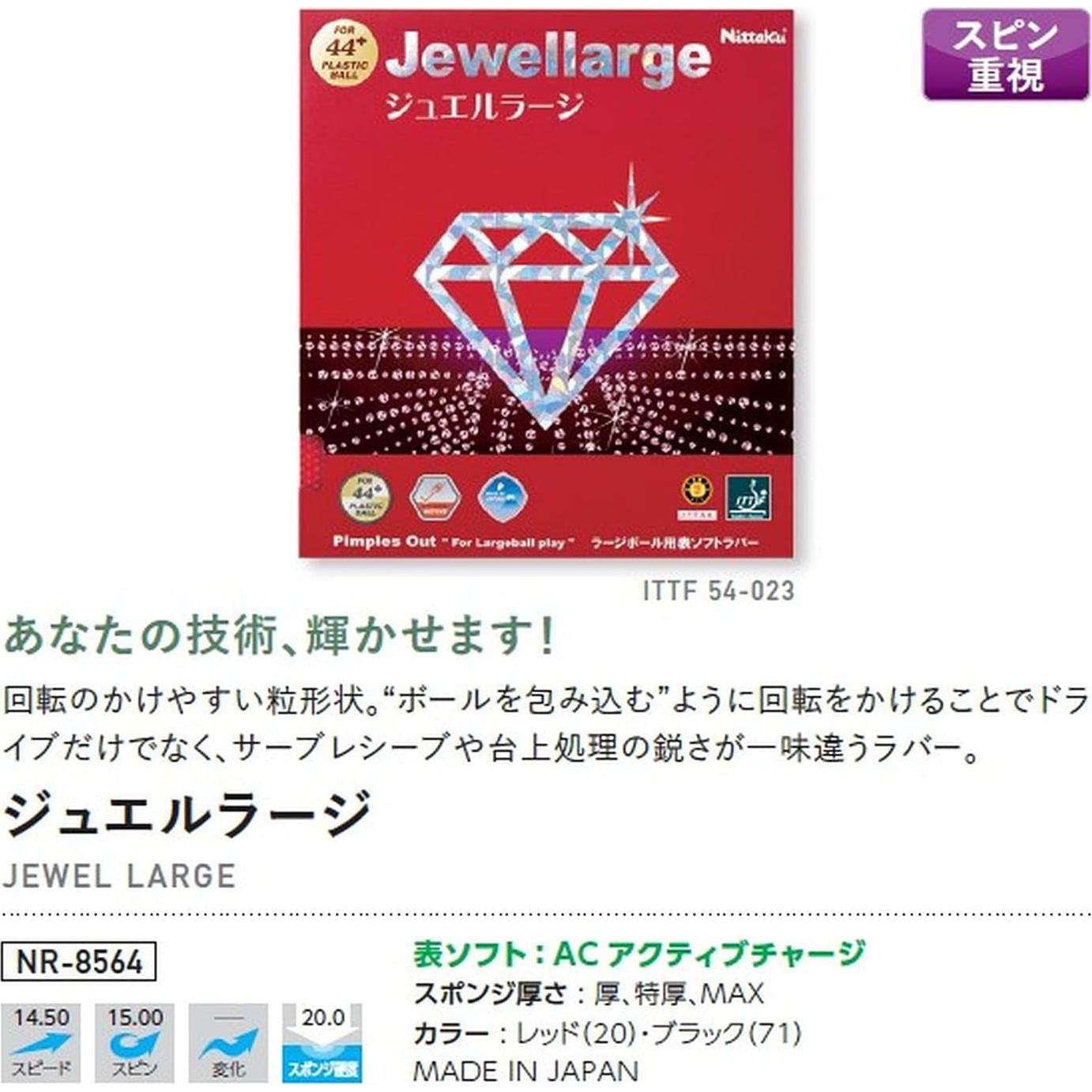 Goma de Tenis de Mesa Nittaku NR-8564 Roja MAX Velocidad 14.5