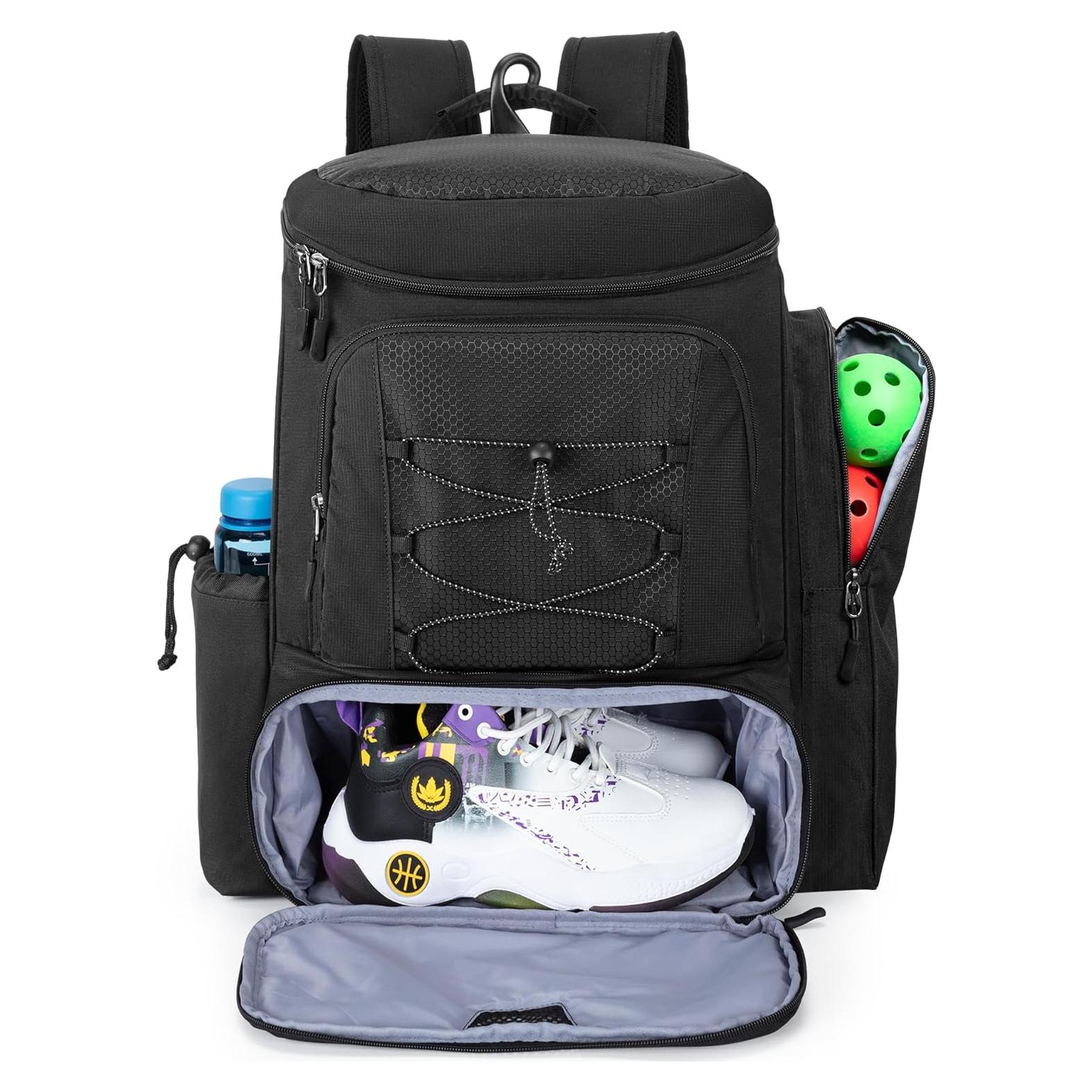 Mochila GOBUROS para 4 raquetas de pickleball con compartimento para zapatos