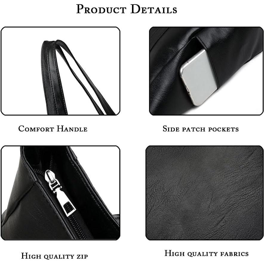 Bolsa Tote YXQSED de Cuero PU Grande para Mujeres