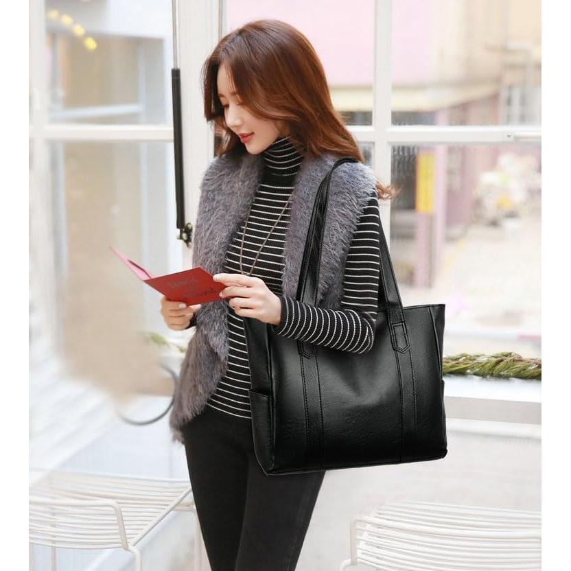 Bolsa Tote YXQSED de Cuero PU Grande para Mujeres