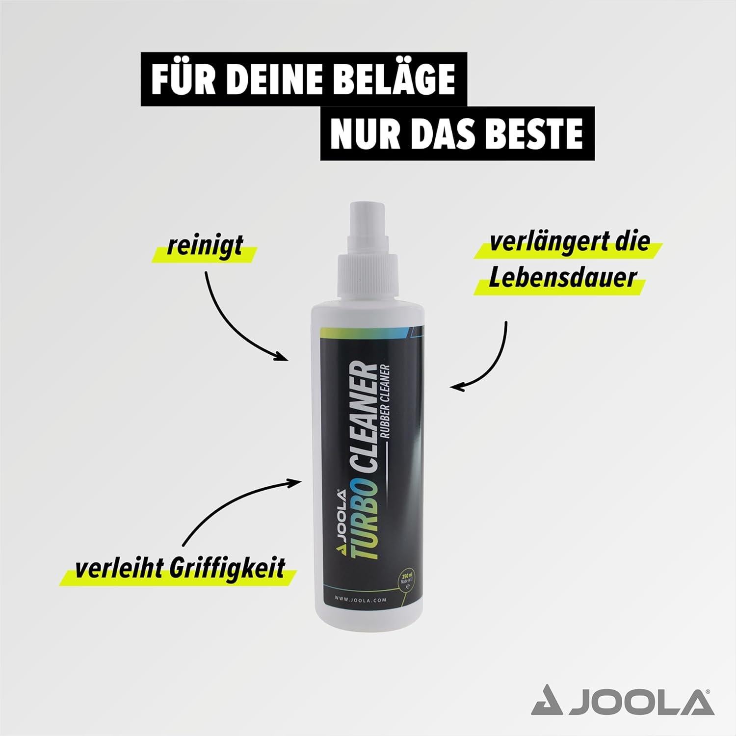 Spray Limpiador de Goma JOOLA Turbo 250 ml para Raquetas