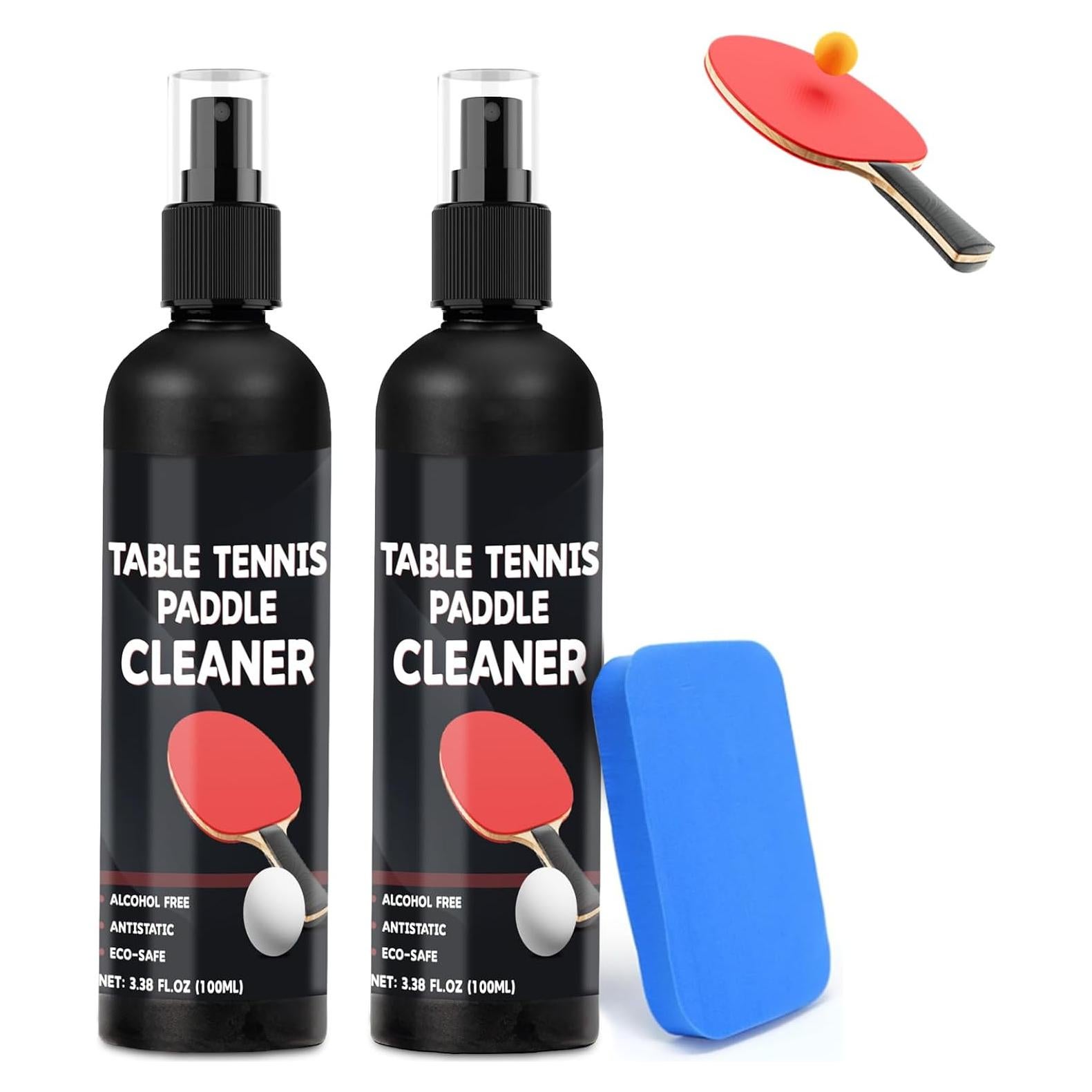 Kit Limpiador de Raquetas de Tenis de Mesa DINGSEN 100ml + Esponja