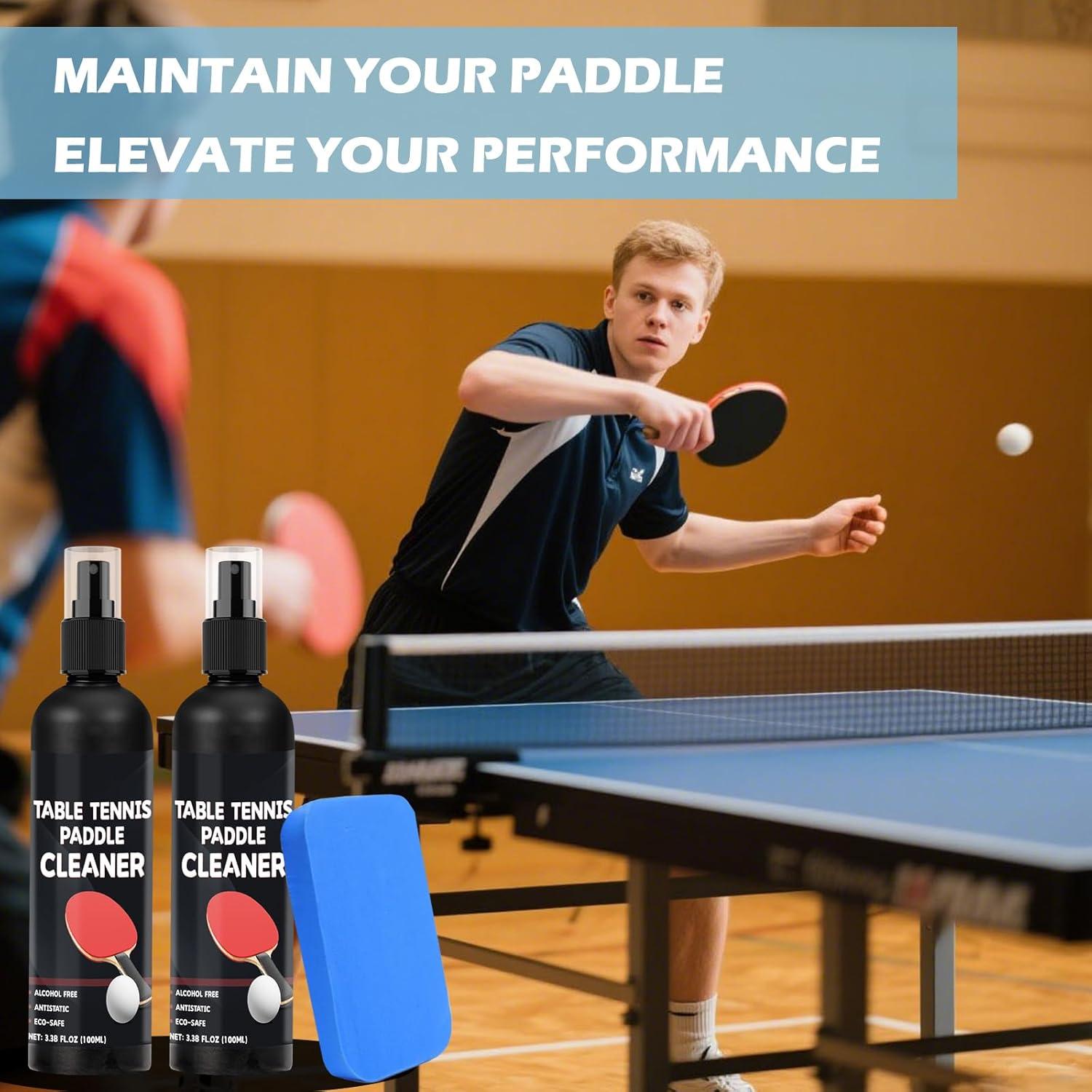 Kit Limpiador de Raquetas de Tenis de Mesa DINGSEN 100ml + Esponja