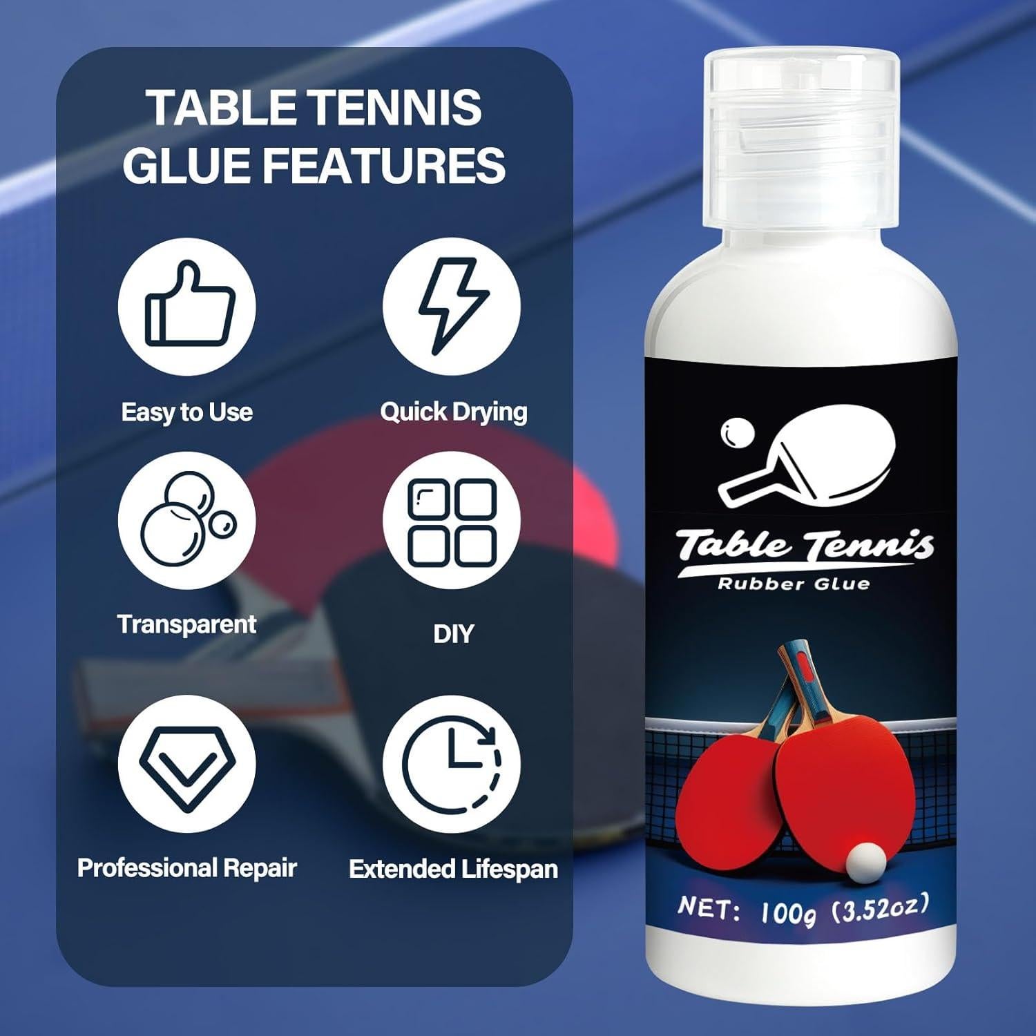 Pegamento para Raquetas de Tenis de Mesa GDDP 100ml con Brochas