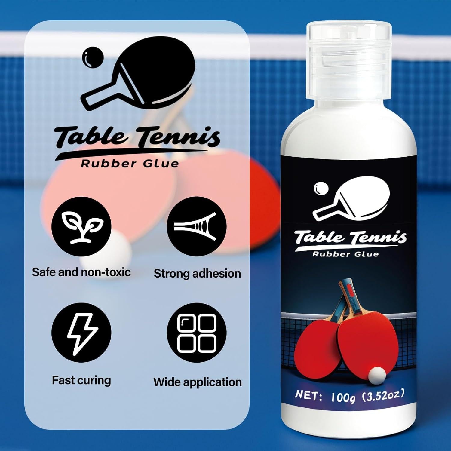 Pegamento para Tenis de Mesa WAN2TLK 100ml con 4 Esponjas