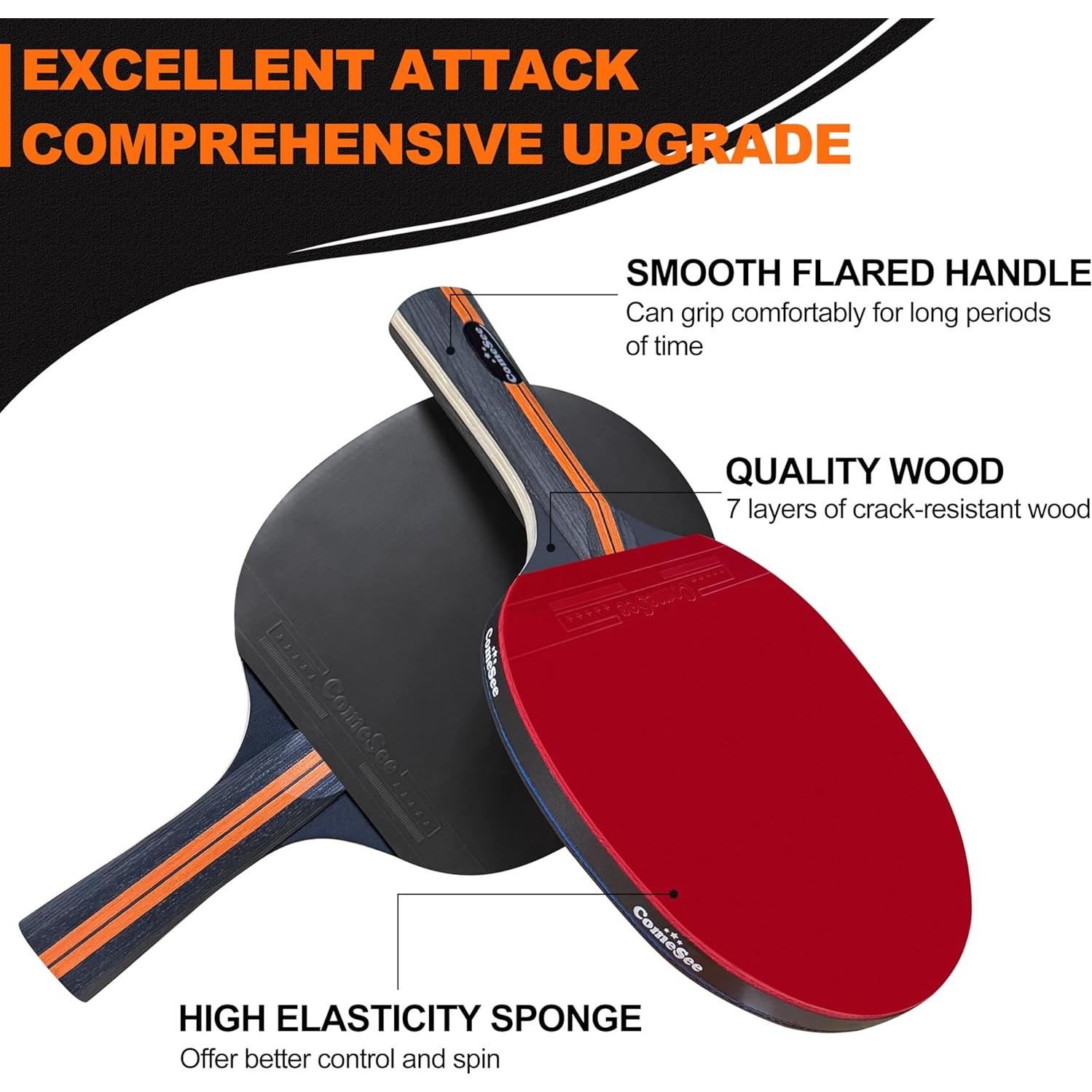 Conjunto de Tenis de Mesa Comesee CS-111 con Red y Palas