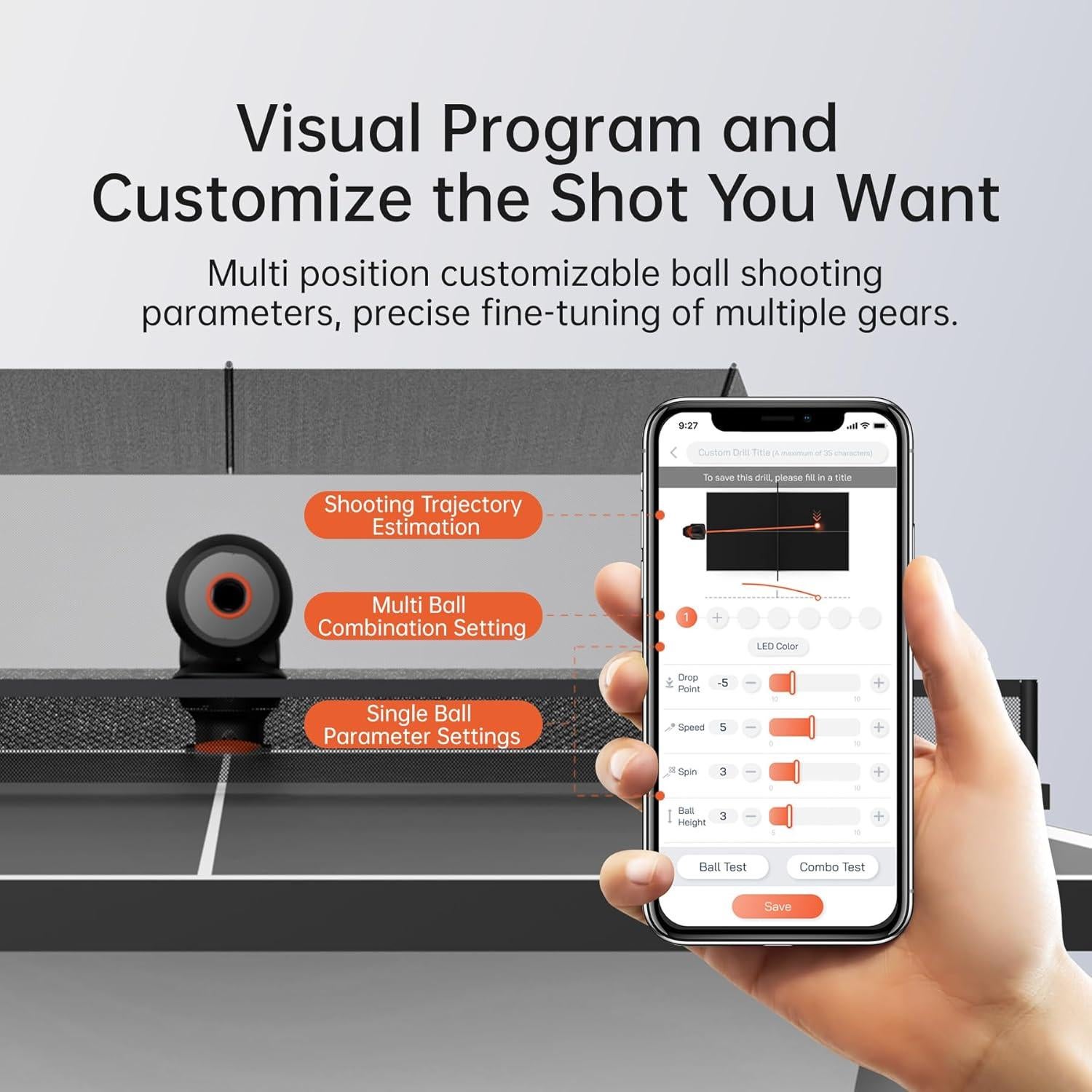 Robot de Tenis de Mesa PONGBOT con Control Remoto y APP
