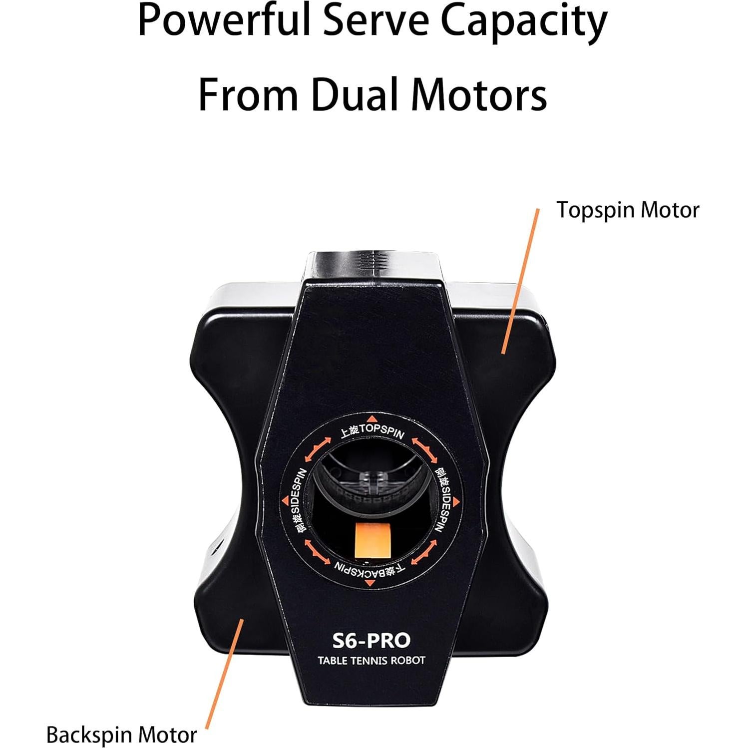 Máquina de Tenis de Mesa WAYMARK S6PRO con Red y 100 Pelotas