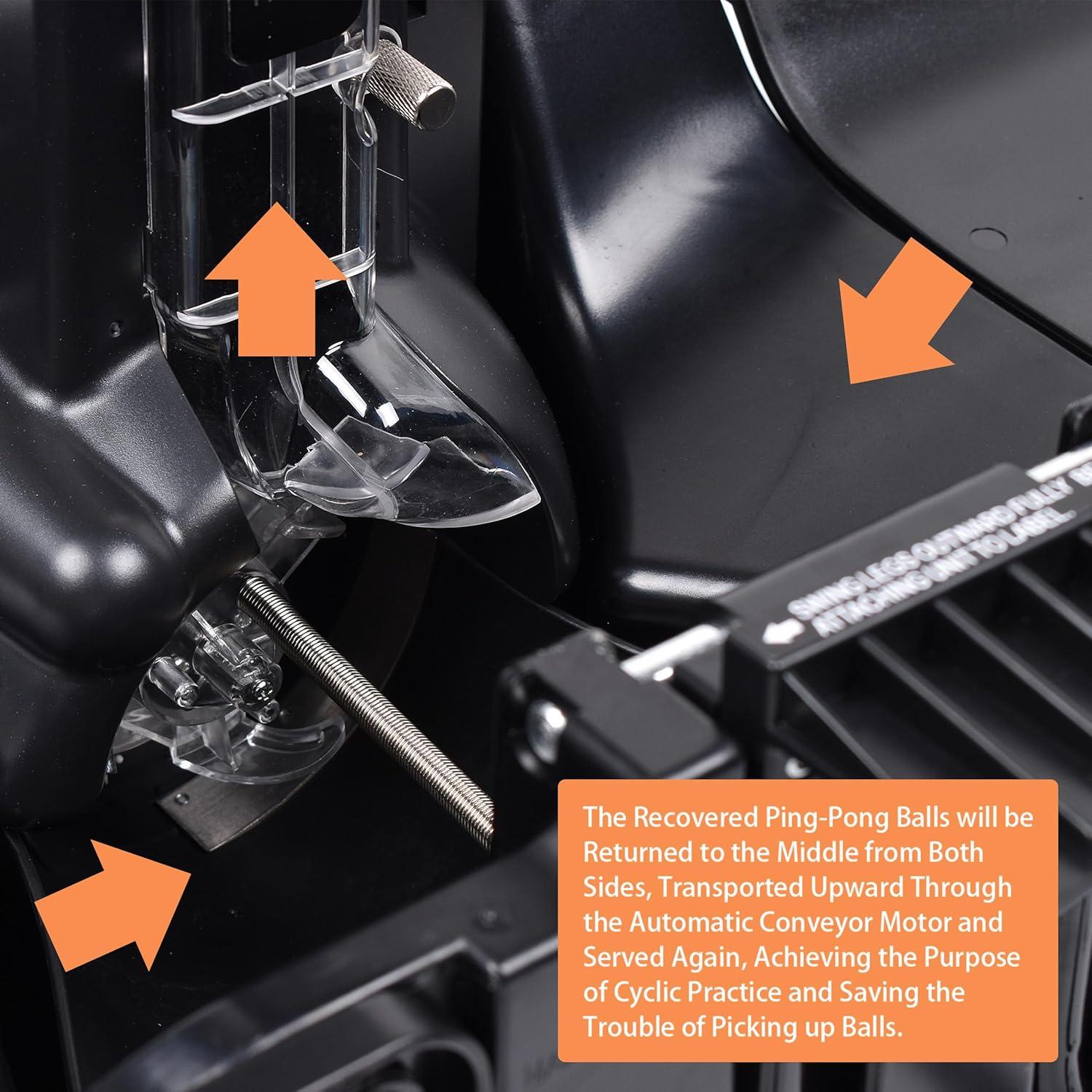 Máquina de Tenis de Mesa WAYMARK S6PRO con Red y 100 Pelotas