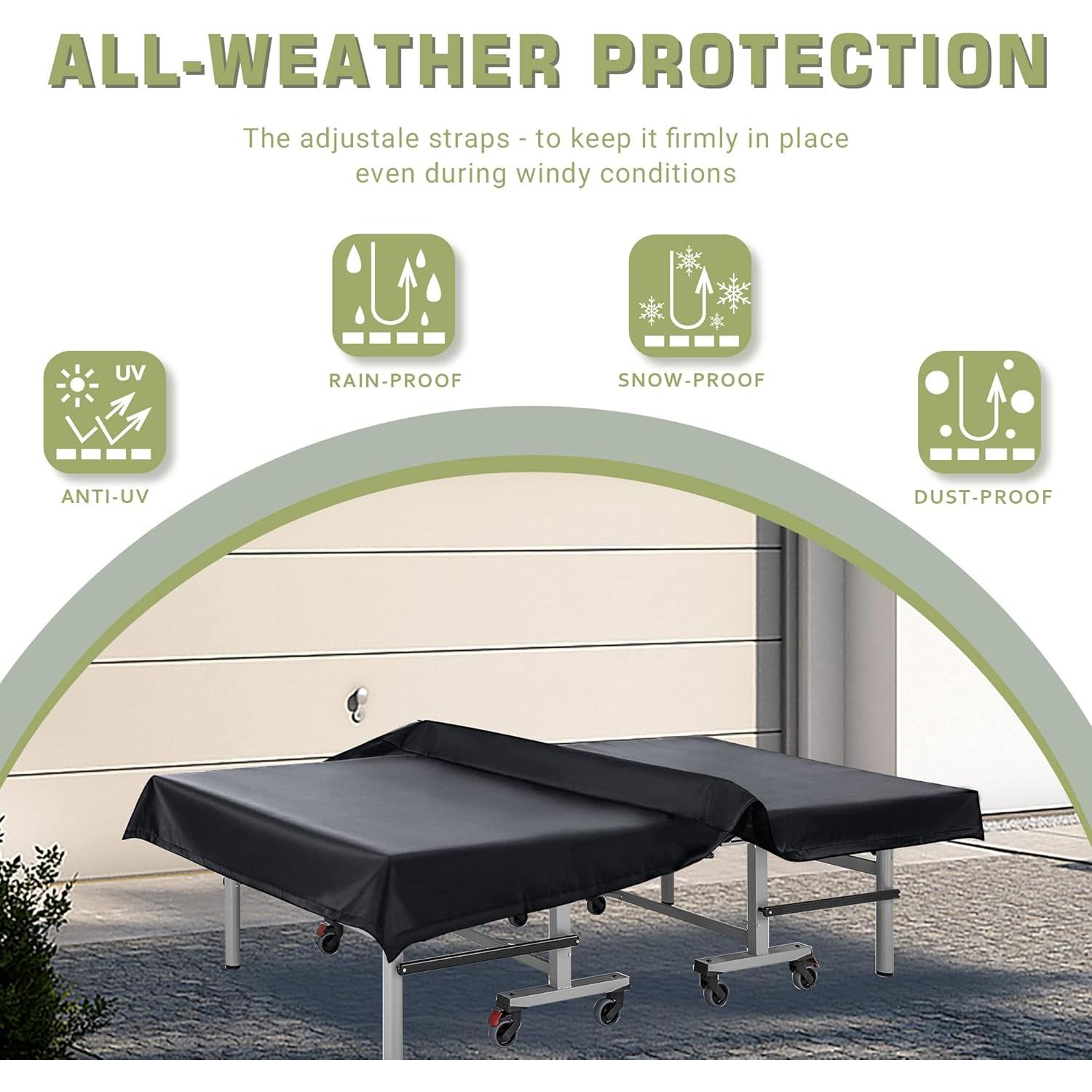 Cubierta de Mesa de Ping Pong Golkcurx Impermeable 9x1.5m