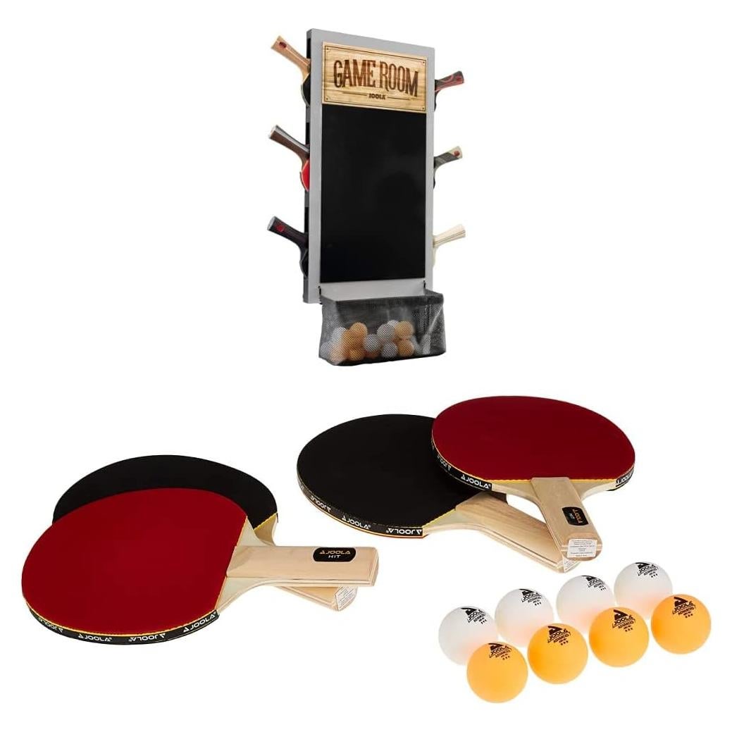Organizador de Sala de Juegos JOOLA con Marcador y Set de Tenis de Mesa